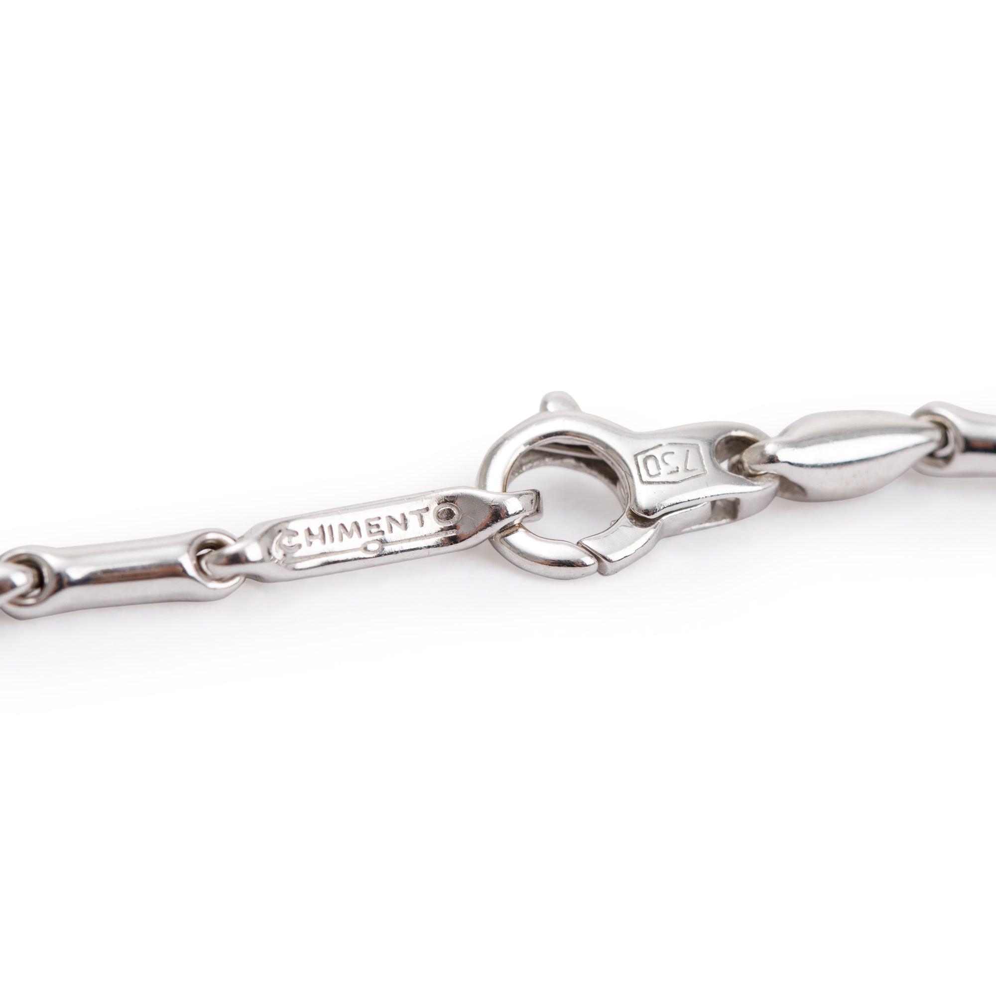 Chimento 18k White Gold Pave Diamond Slider Pendant Necklace