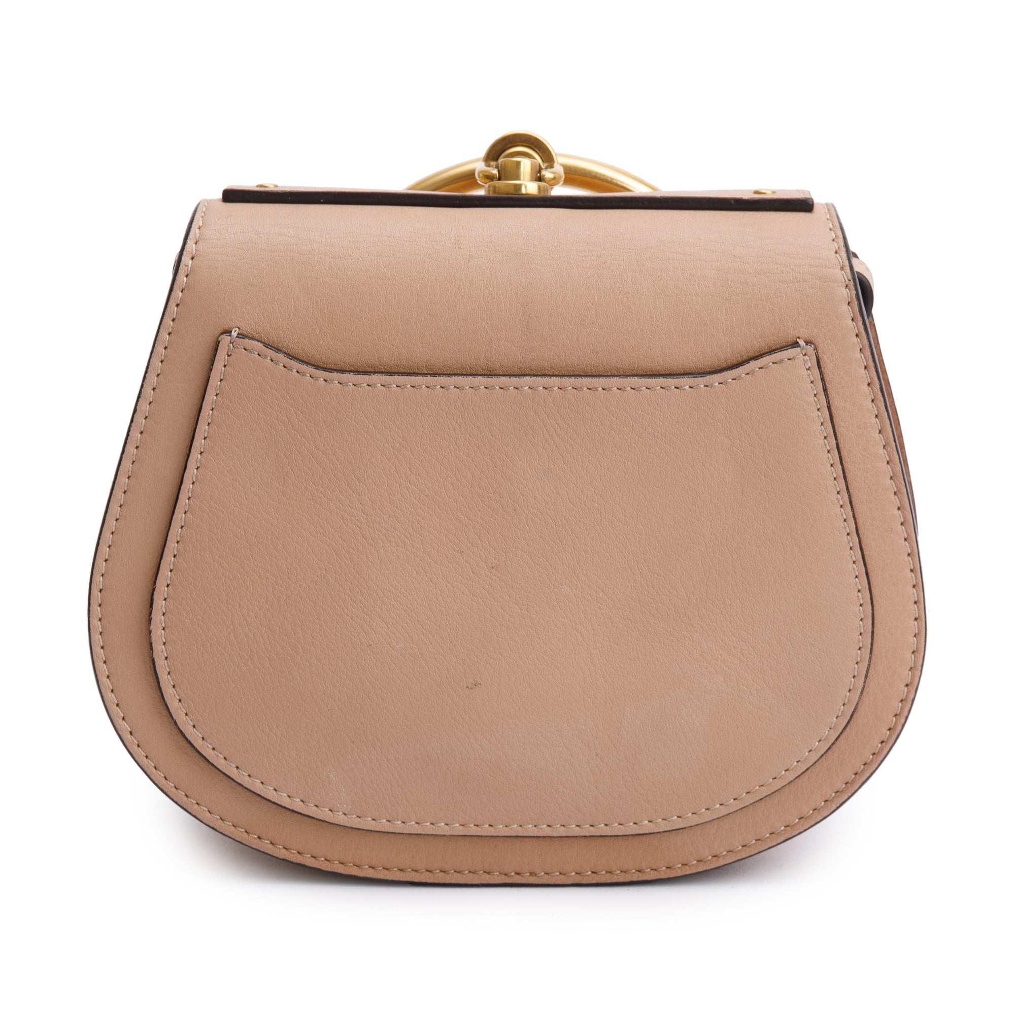 Chloe Beige Calfskin Leather Nile Bracelet Crossbody Bag