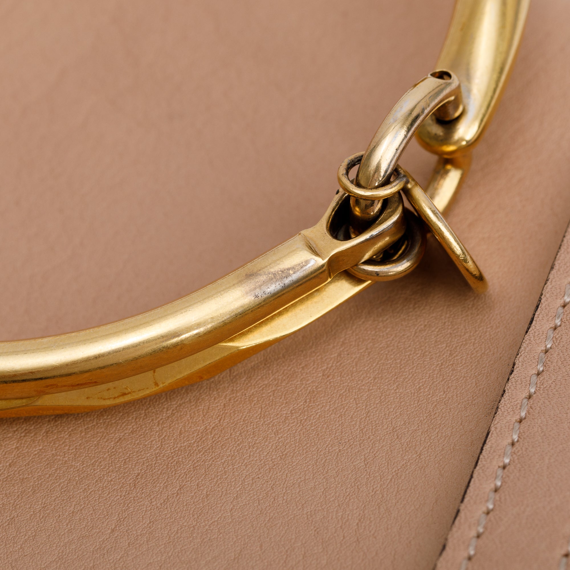 Chloe Beige Calfskin Leather Nile Bracelet Crossbody Bag