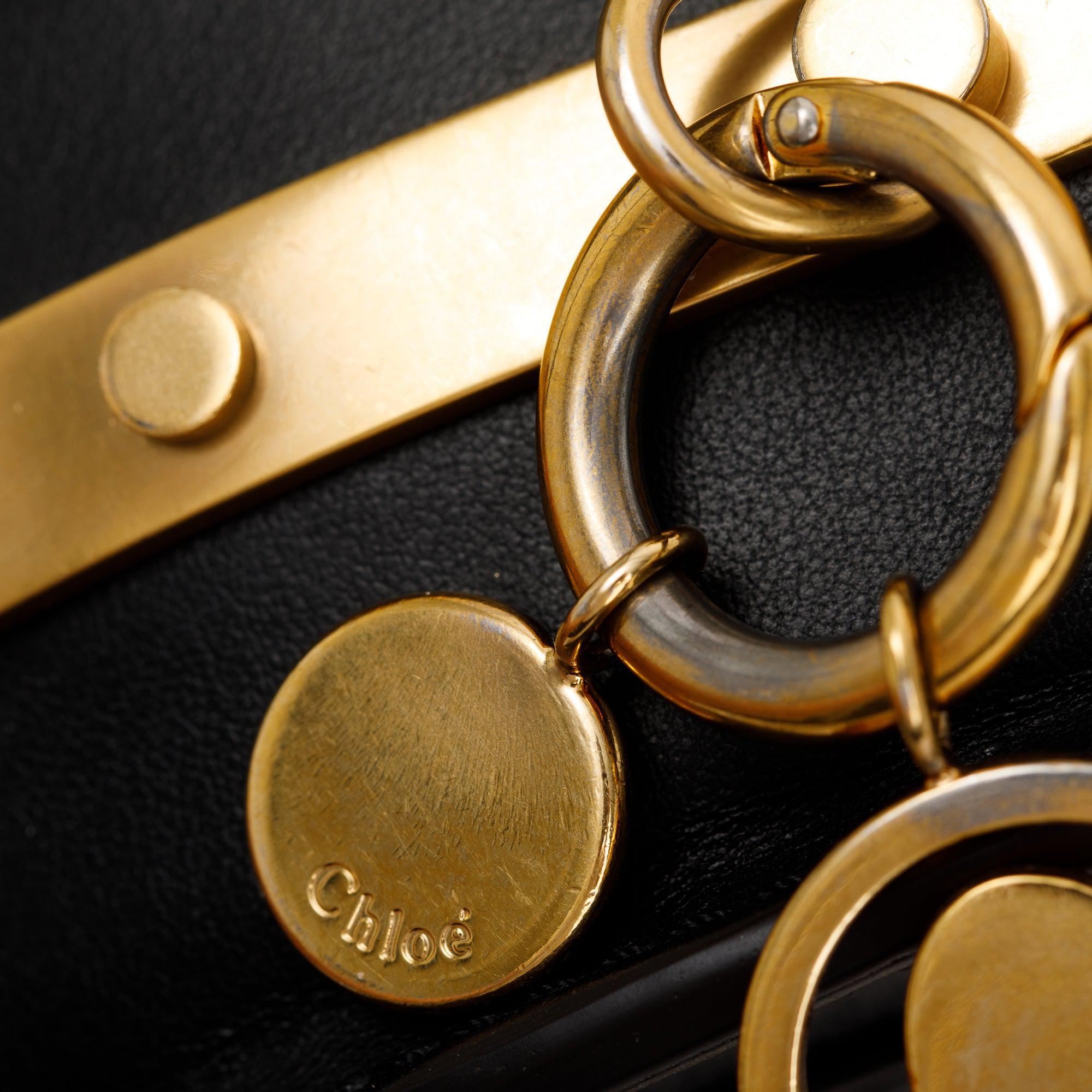 Chloe Black Calfskin Leather Small Nile Bracelet Crossbody Bag