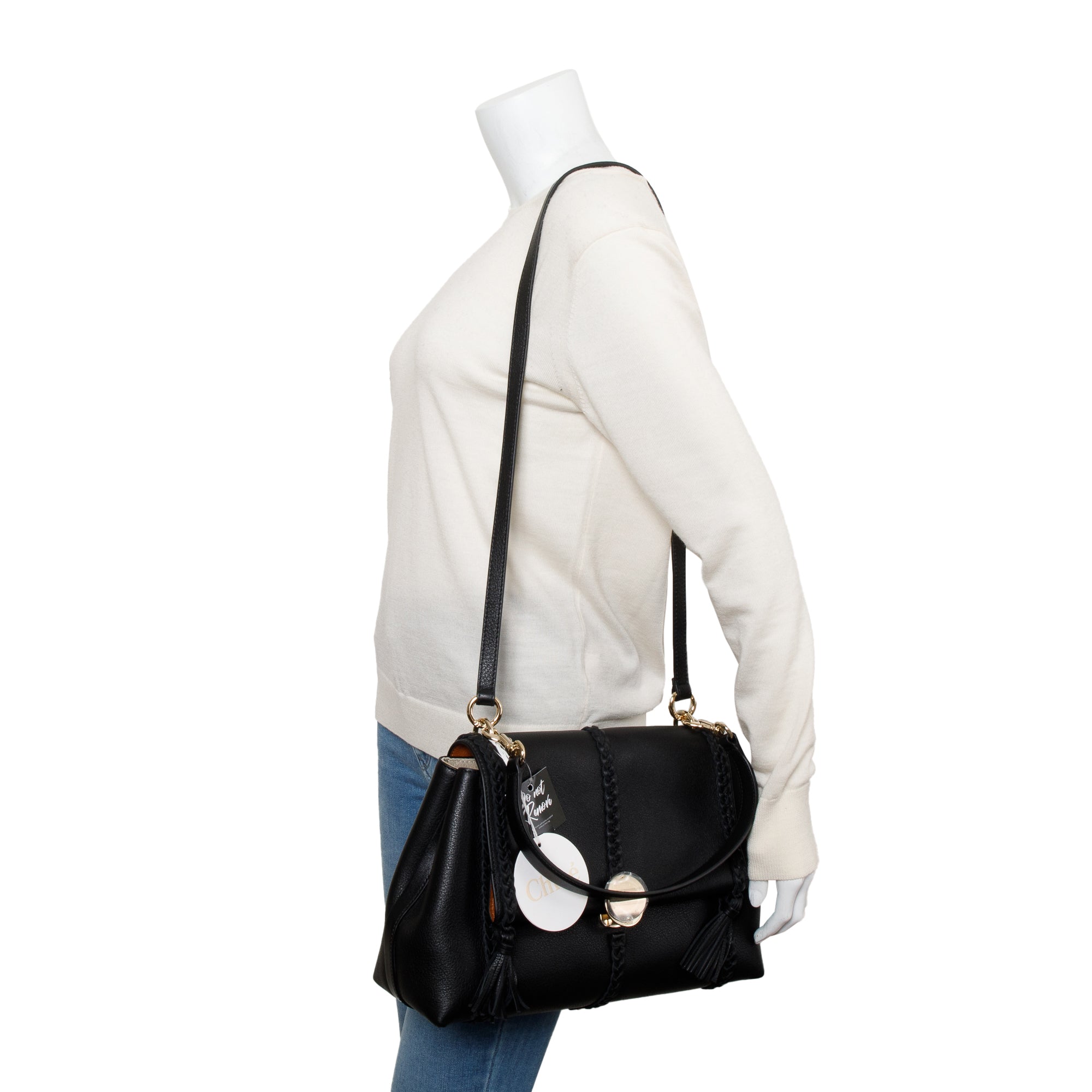 Chloe Black Grained Leather Medium Penelope Soft Shoulder Bag
