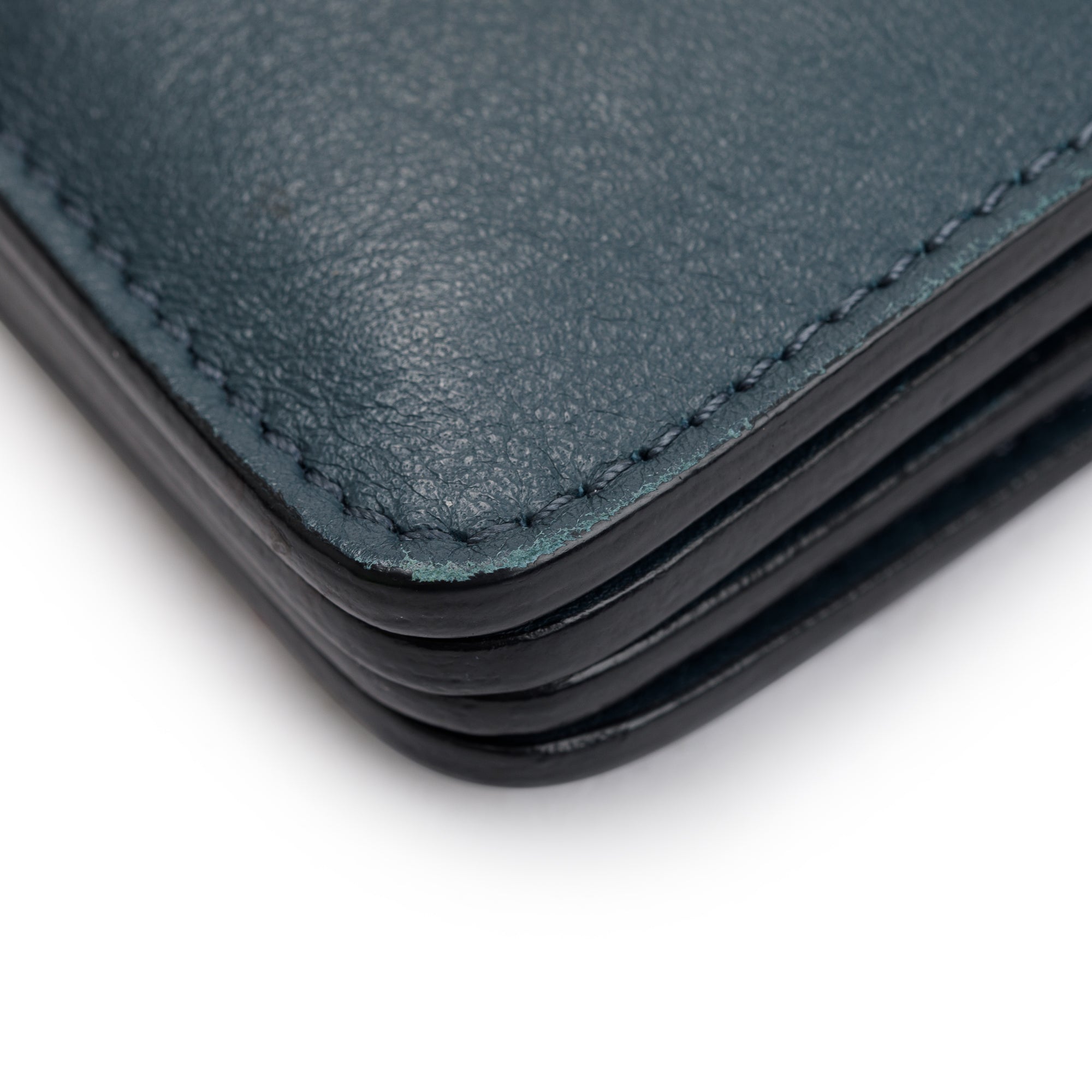 Chloe Blue Suede & Calfskin Leather Medium Faye Shoulder Bag