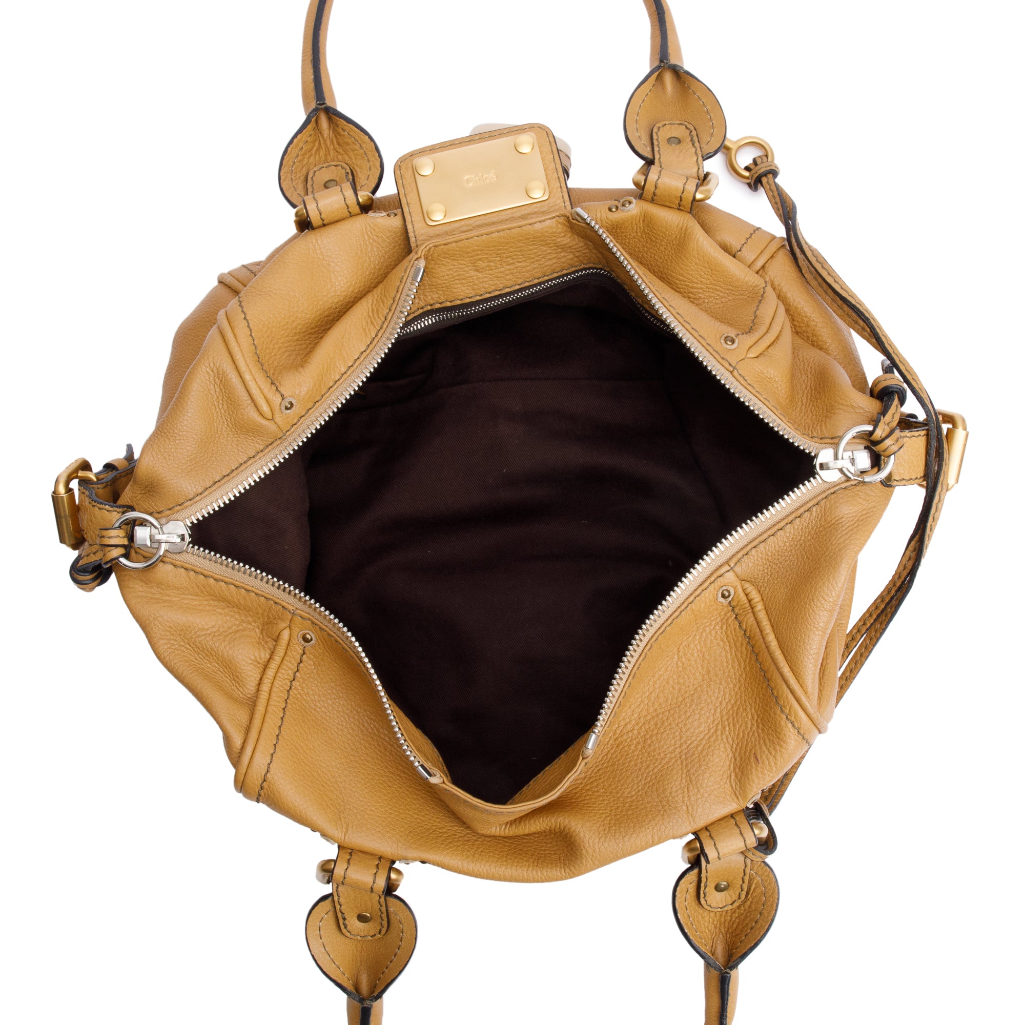 Chloe Brown Calfskin Leather Paddington Bag