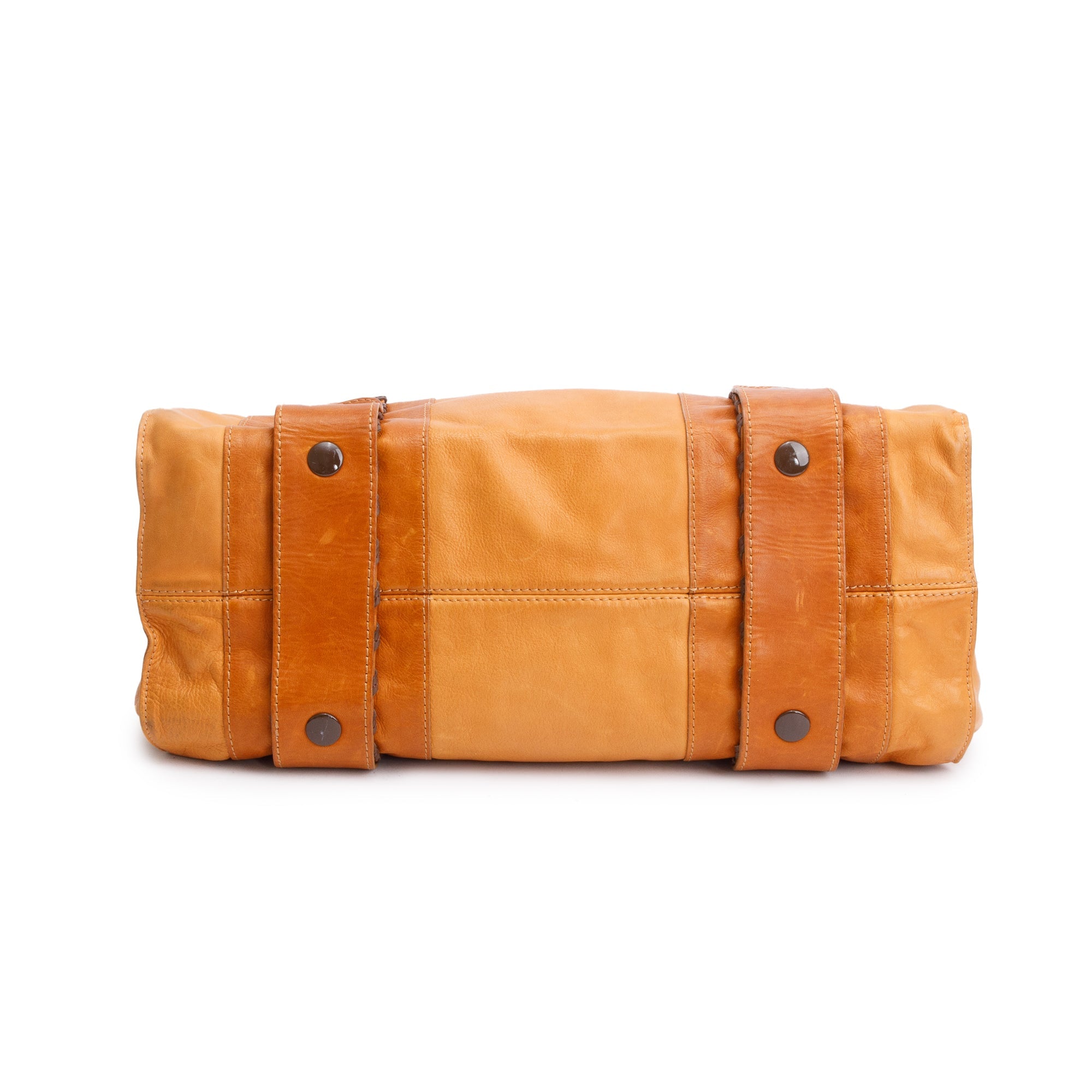 Chloe Brown Calfskin Leather Vintage Medium Tote