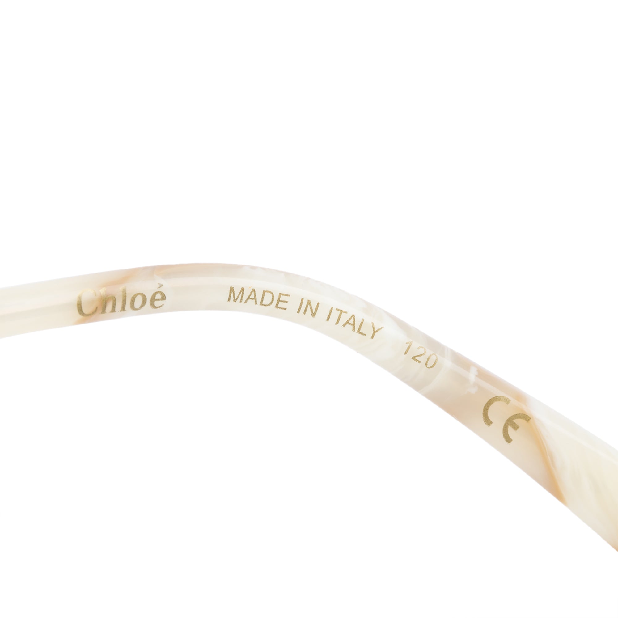 Chloe CE172S White Havana Acetate Elize Oversized Sunglasses w/ Case