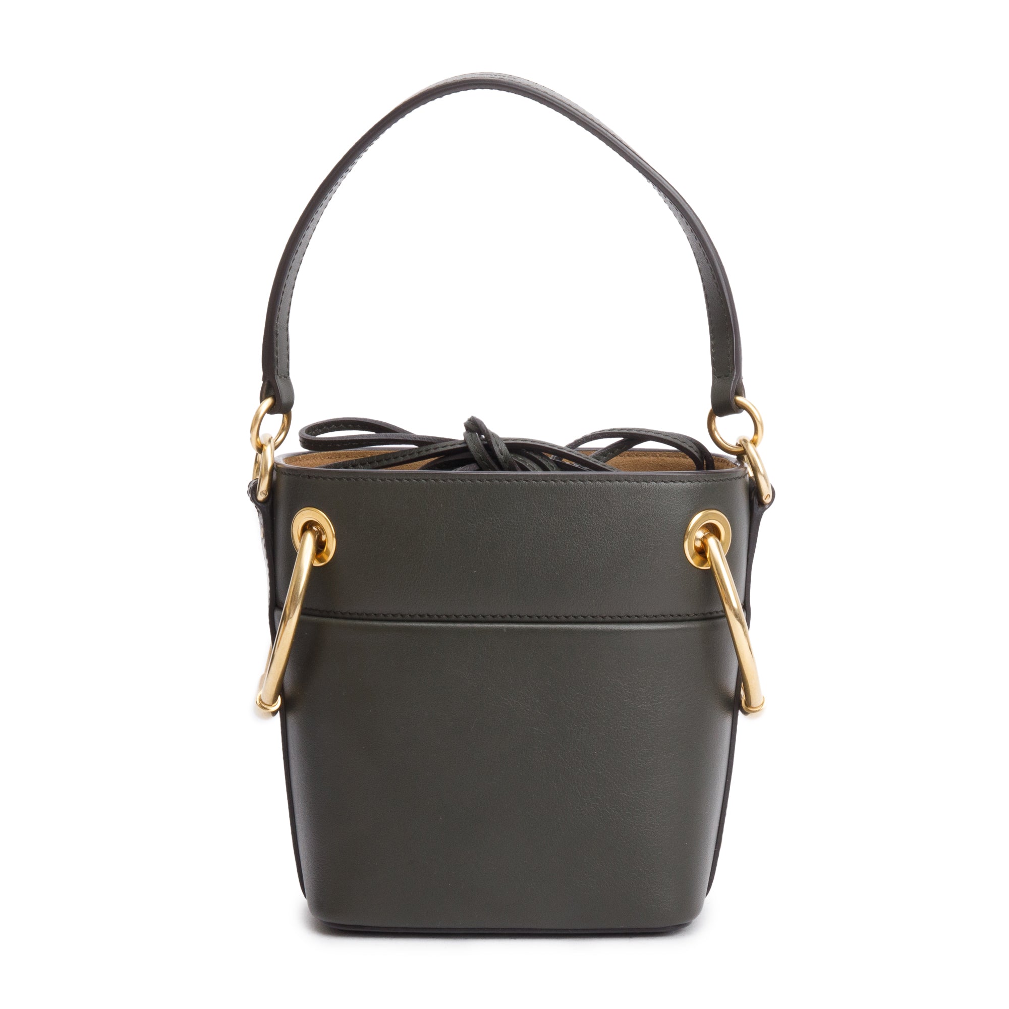 Chloe Forest Green Calfskin Leather Mini Roy w/ Strap