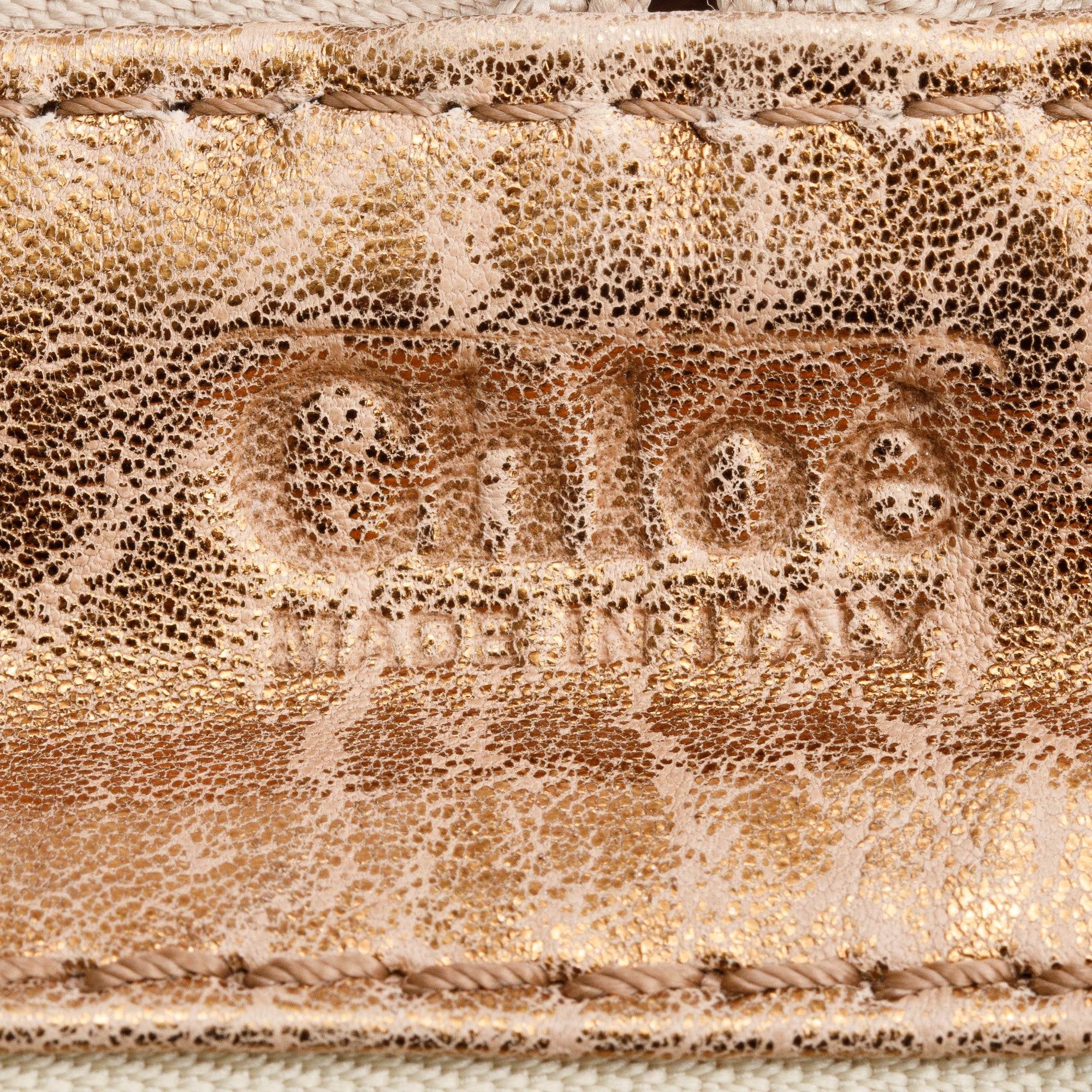 Chloe Gold Metallic Calfskin Leather Paddington Bag