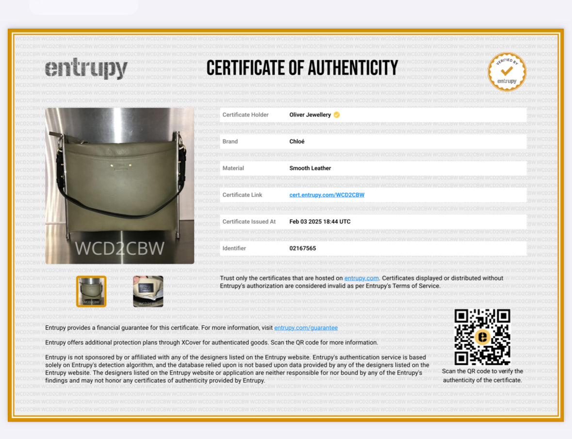 Chloe Grey Calfskin Leather Medium Roy Clutch Crossbody