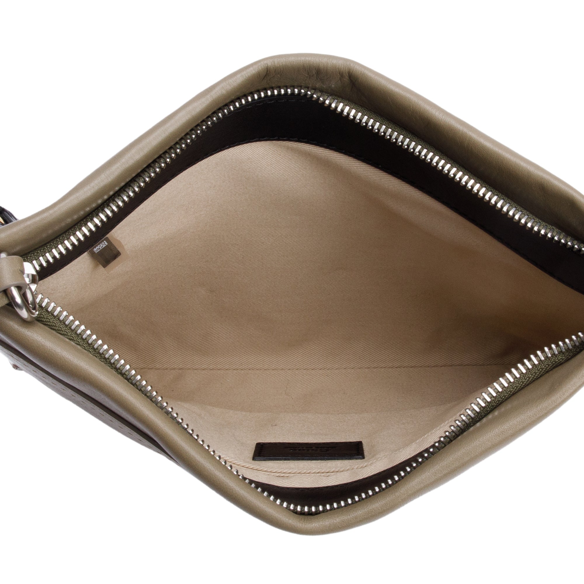 Chloe Grey Calfskin Leather Medium Roy Clutch Crossbody