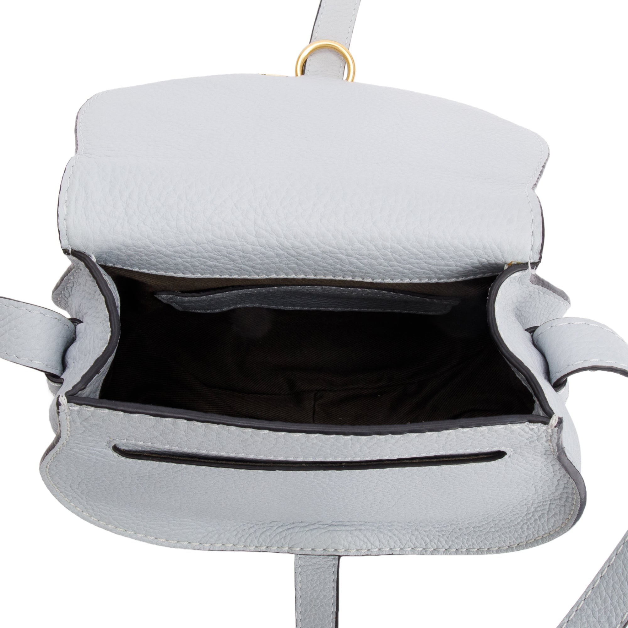 Chloe Grey Calfskin Leather Small Marcie Crossbody Bag