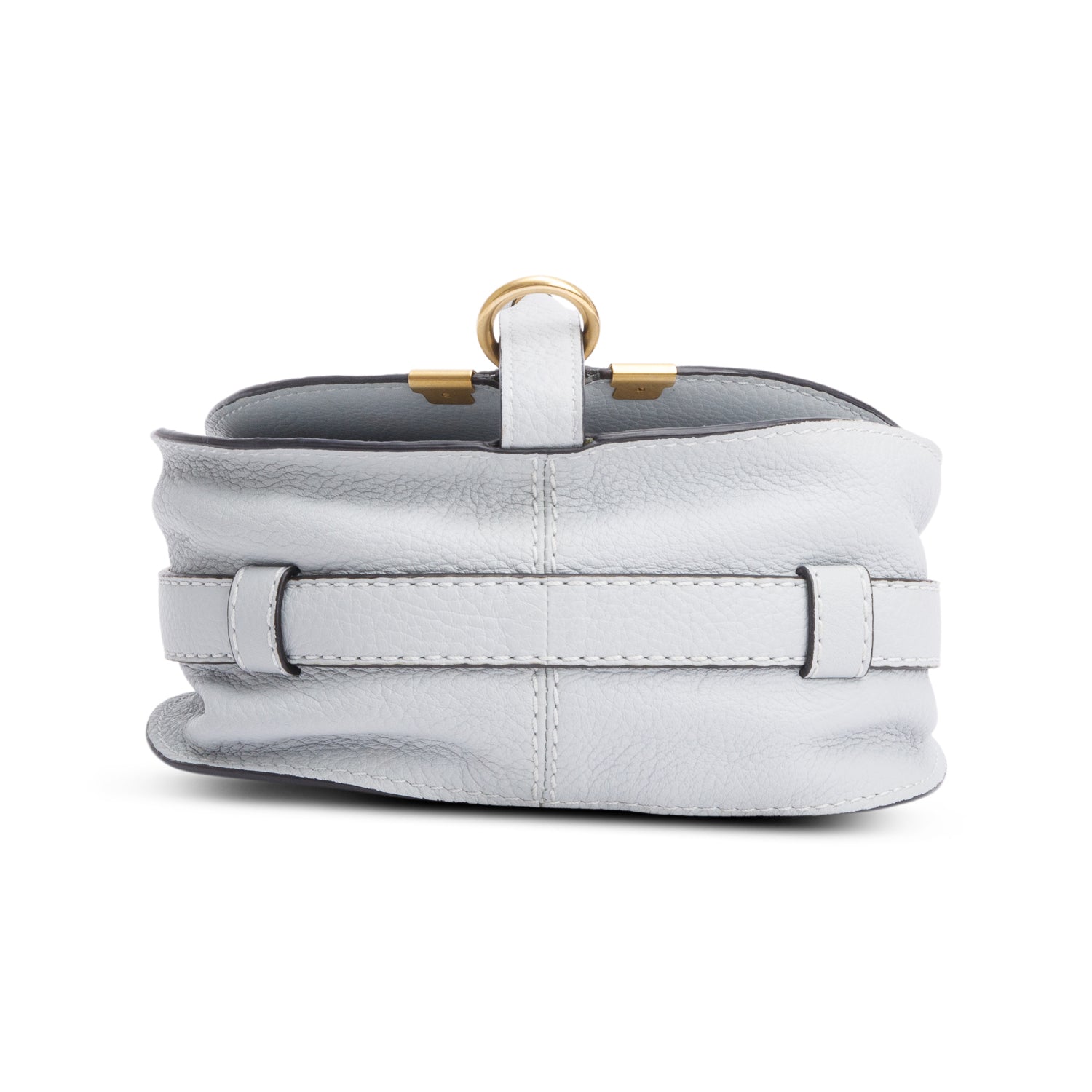 Chloe Grey Calfskin Leather Small Marcie Crossbody Bag