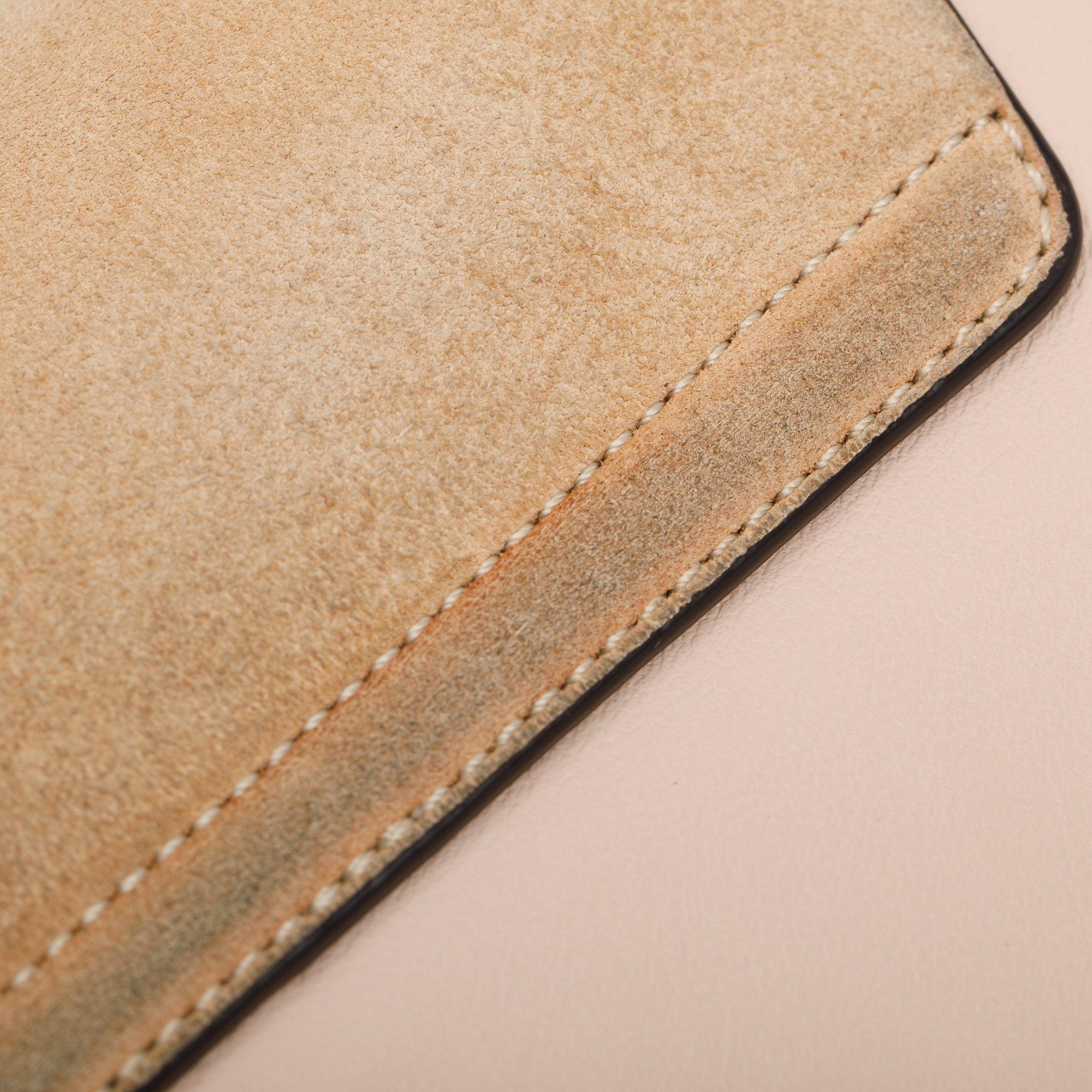 Chloe Neutral Suede & Calfskin Leather Small Faye Crossbody Bag