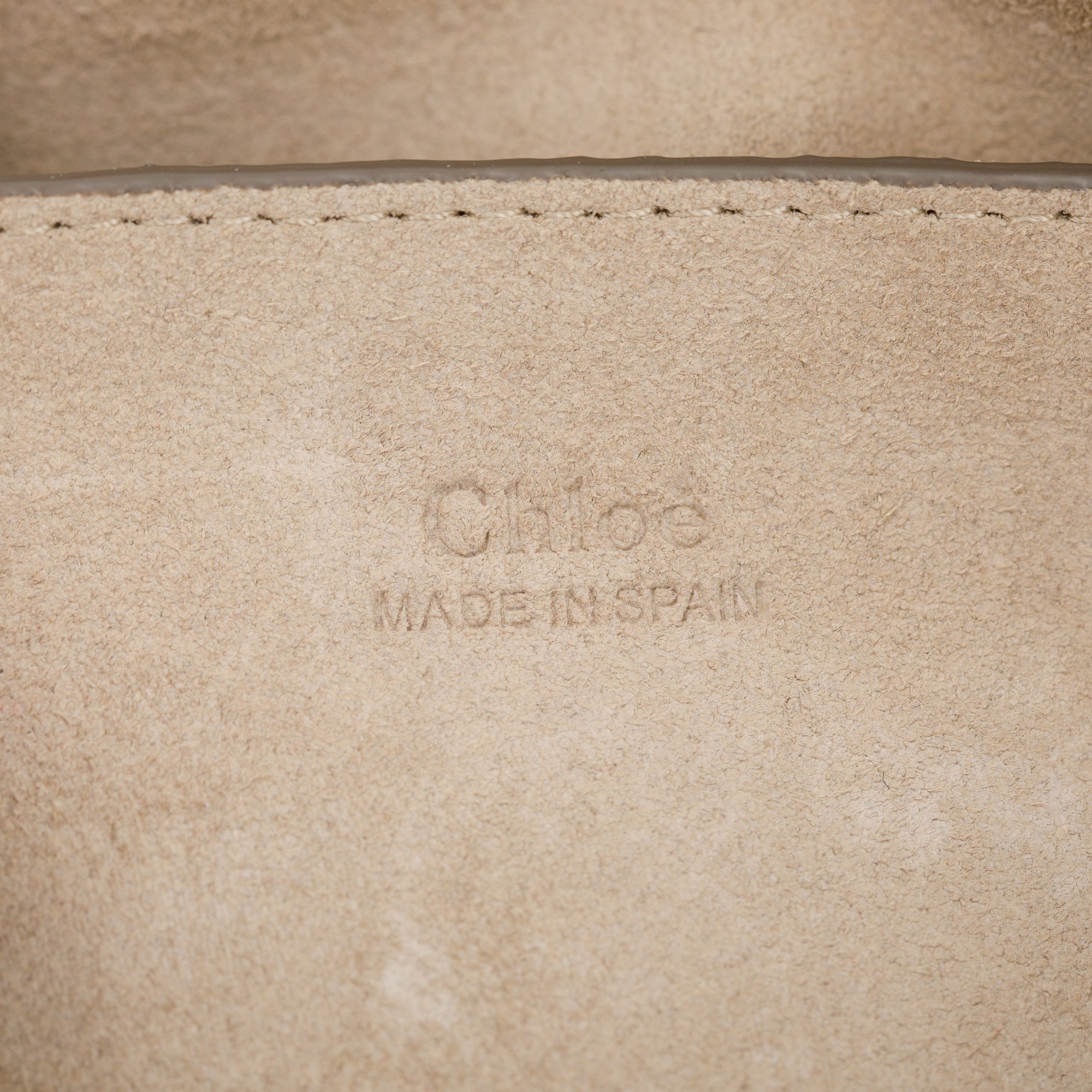 Chloe Neutral Suede & Calfskin Leather Small Faye Crossbody Bag