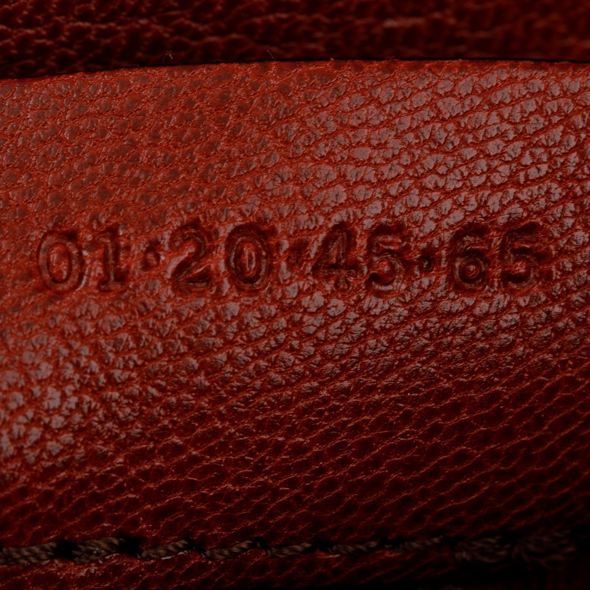 Chloe Sepia Brown Embossed Calfskin Leather Small Aby Lock Bag