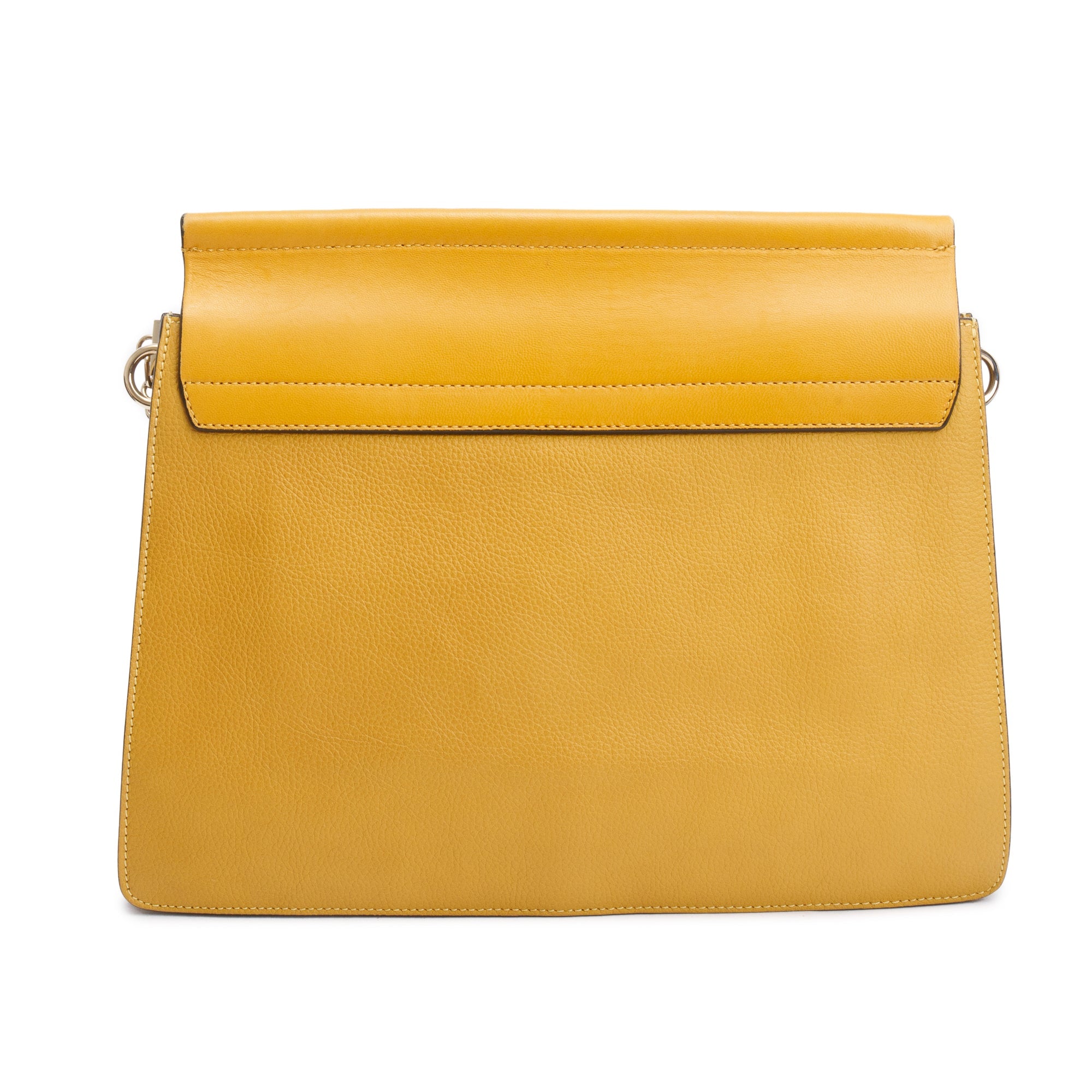 Chloe Yellow Calfskin Leather Medium Faye Shoulder Bag