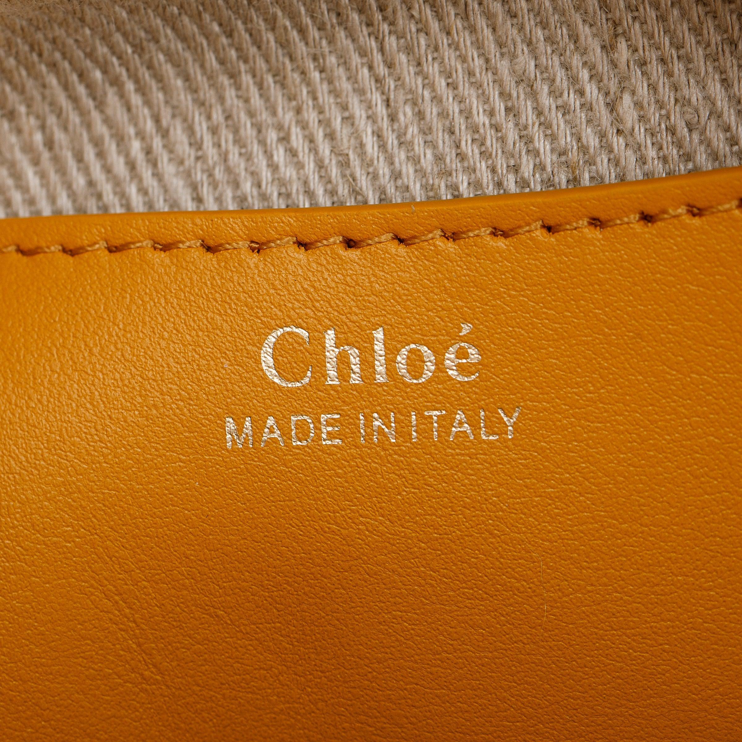 Chloe Yellow Calfskin Leather Mini Judy Crossbody Bag w/ Authenticity Card