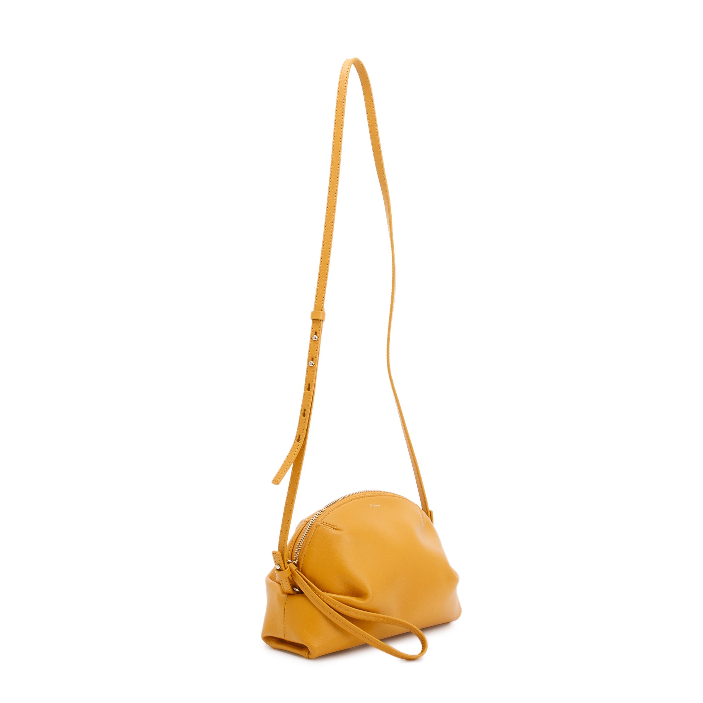 Chloe Yellow Calfskin Leather Mini Judy Crossbody Bag w/ Authenticity Card