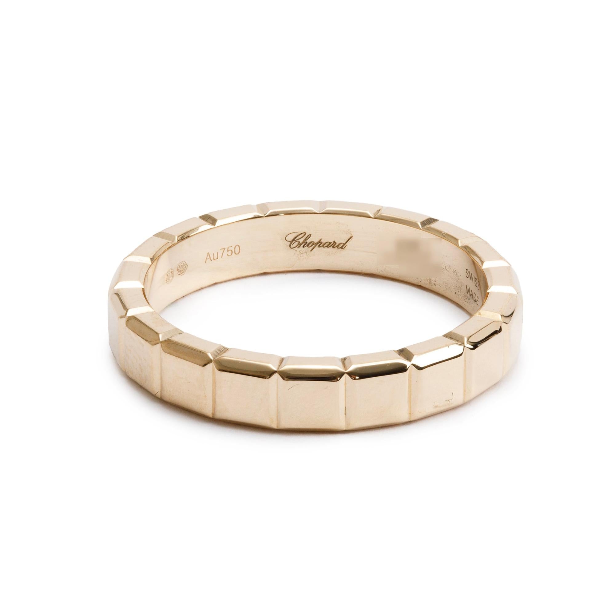 Chopard 18k Rose Gold Ice Cube Band Ring, Size 8.75