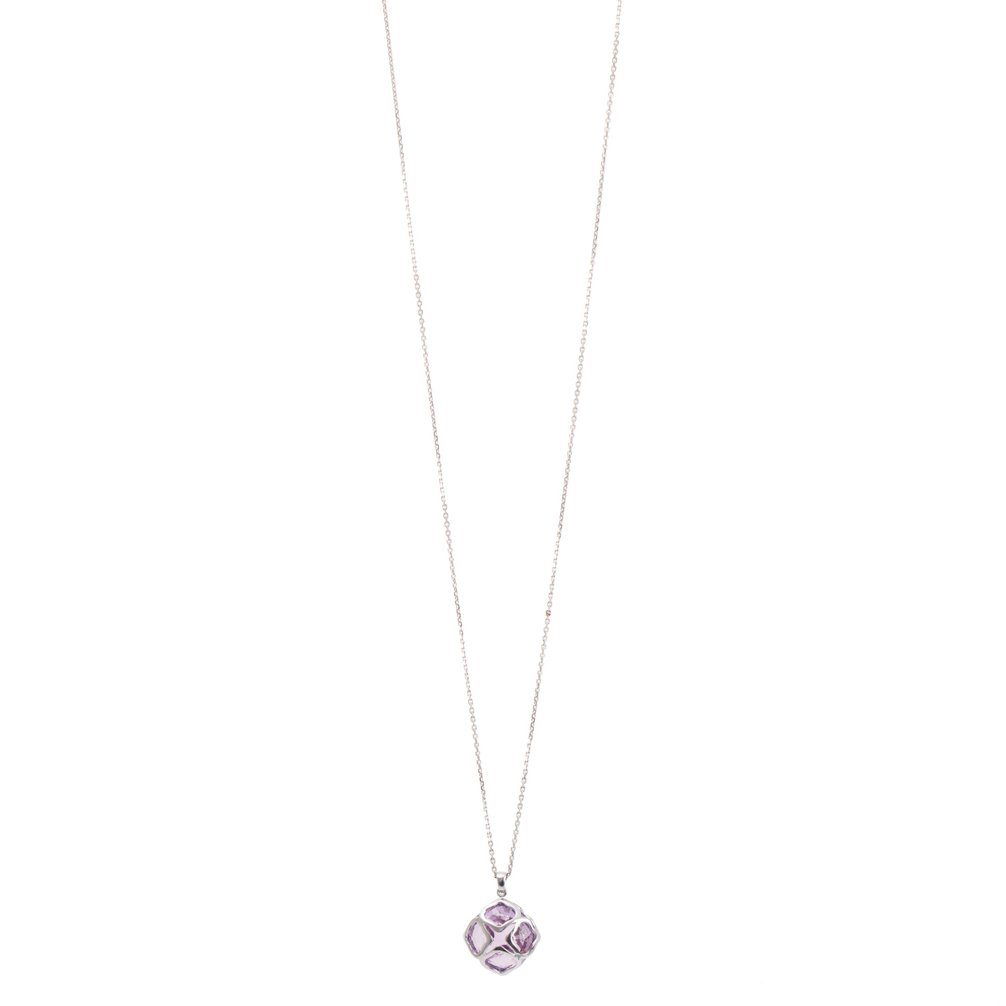 Chopard 18k White Gold Amethyst Imperiale Pendant Necklace