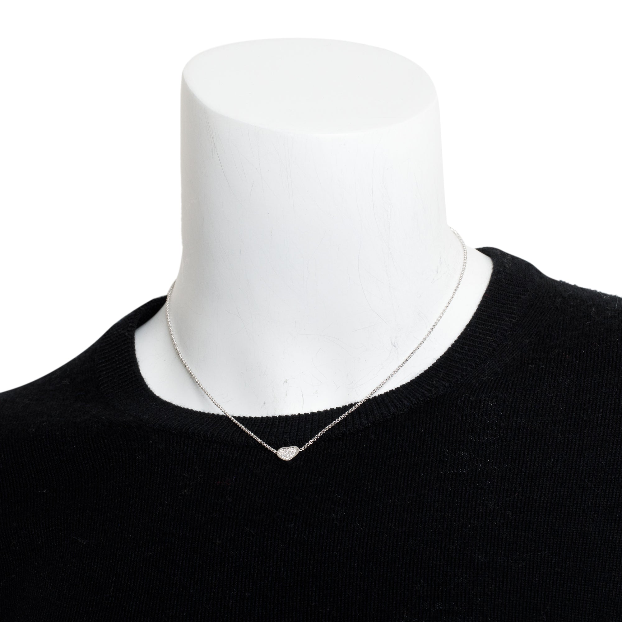 Chopard 18k White Gold Diamond My Happy Hearts Pendant Necklace