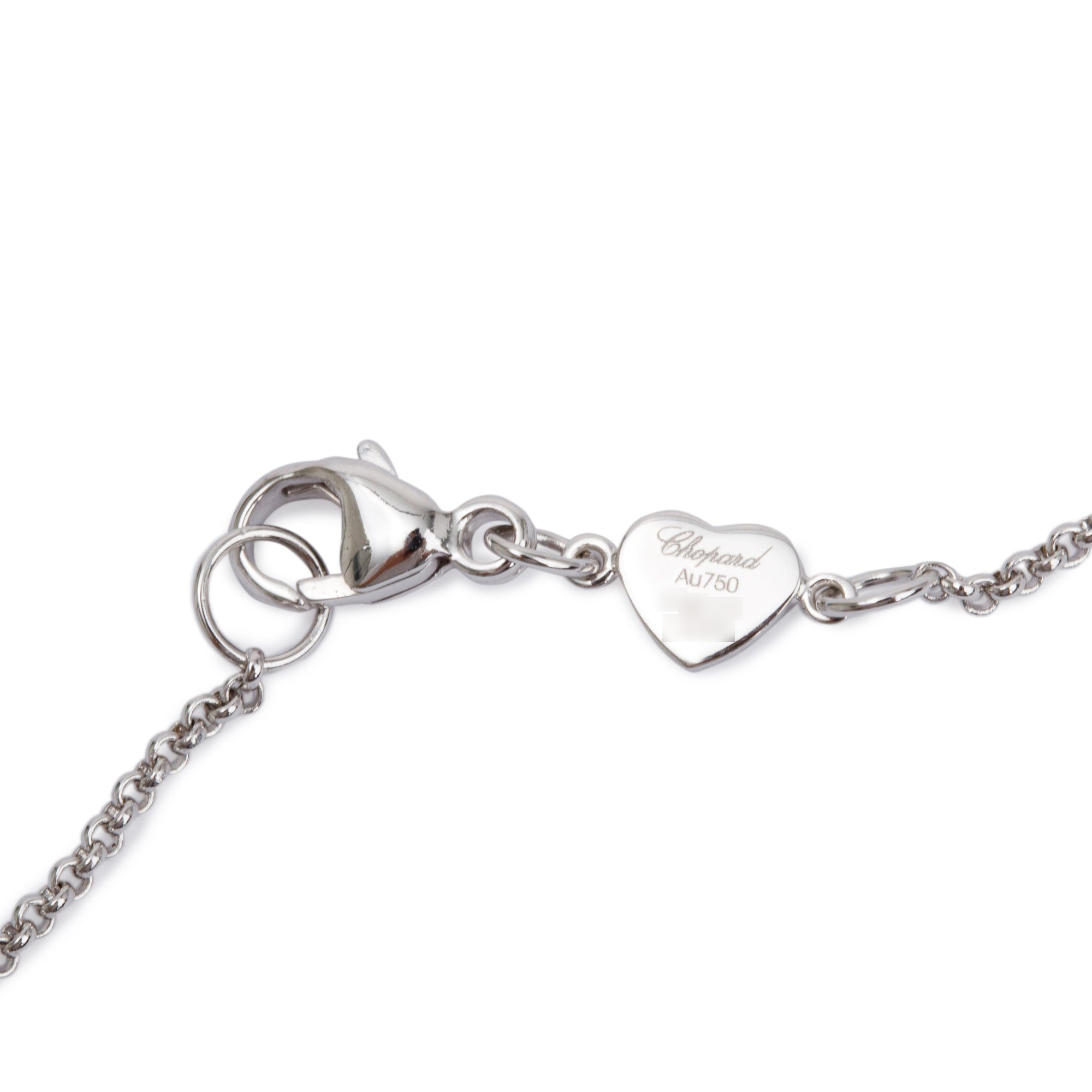 Chopard 18k White Gold Diamond My Happy Hearts Pendant Necklace