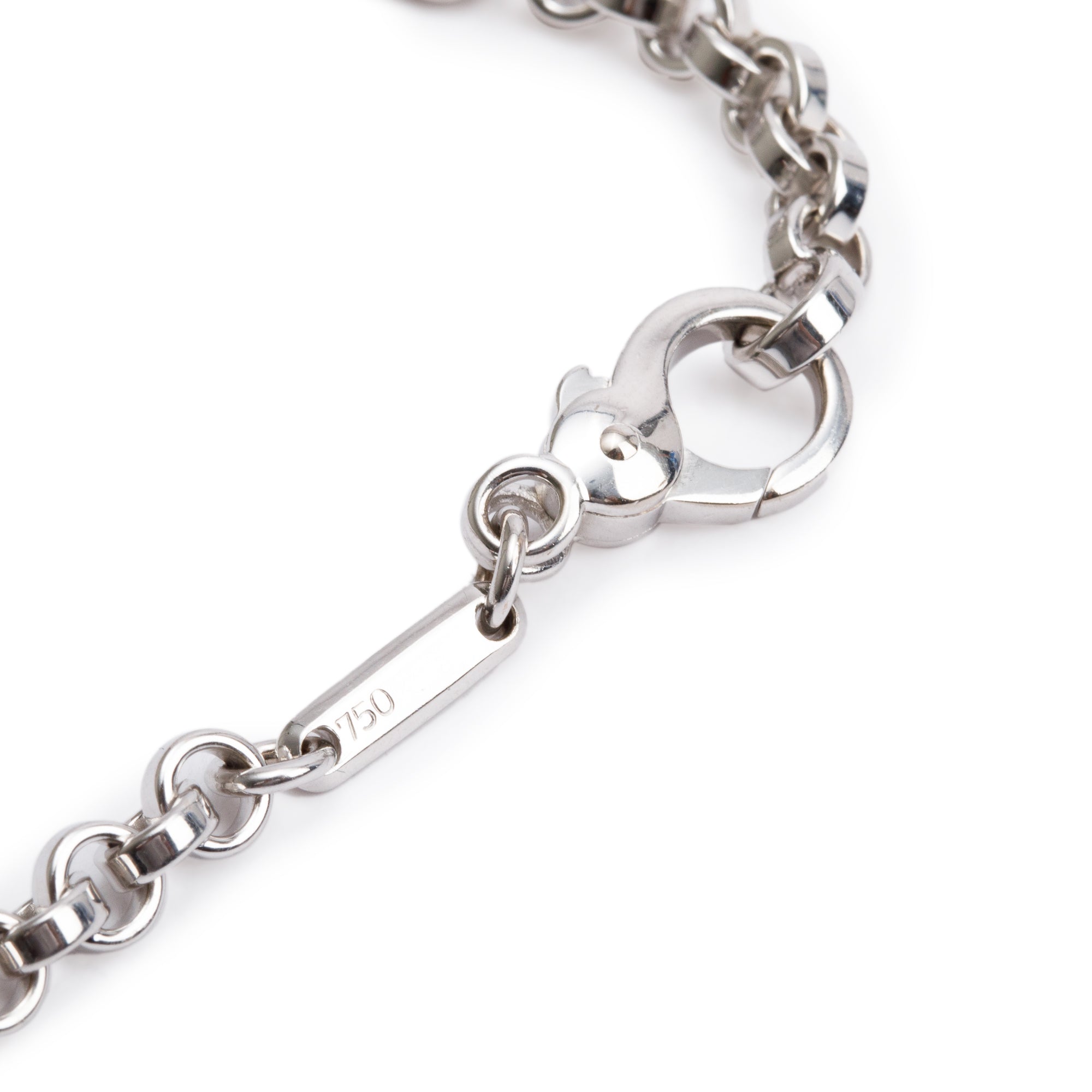 Chopard 18k White Gold Ruby & Sapphire Happy Fish Charm Bracelet