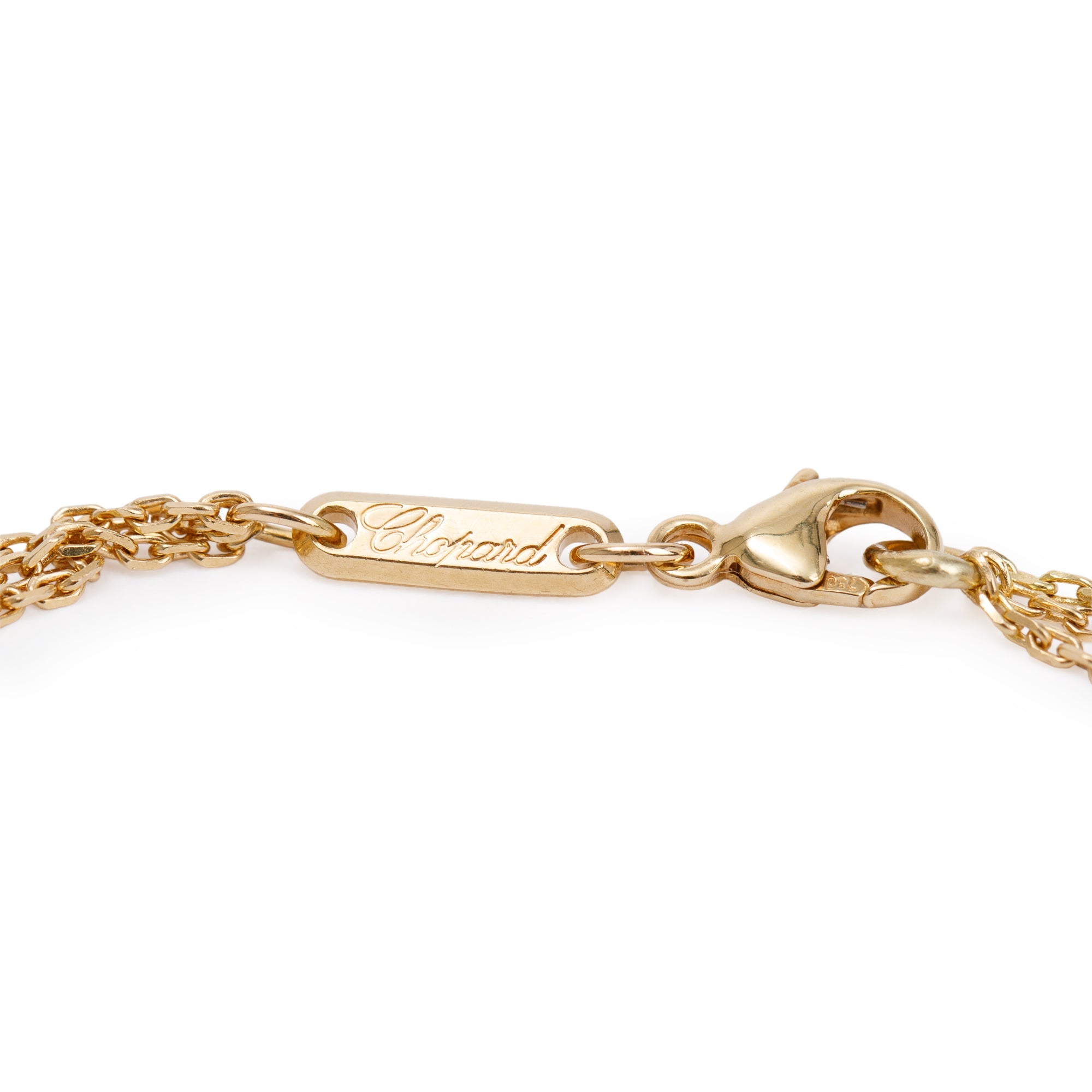 Chopard 18k Yellow Gold Happy Spirit Diamond Heart Pendant Necklace