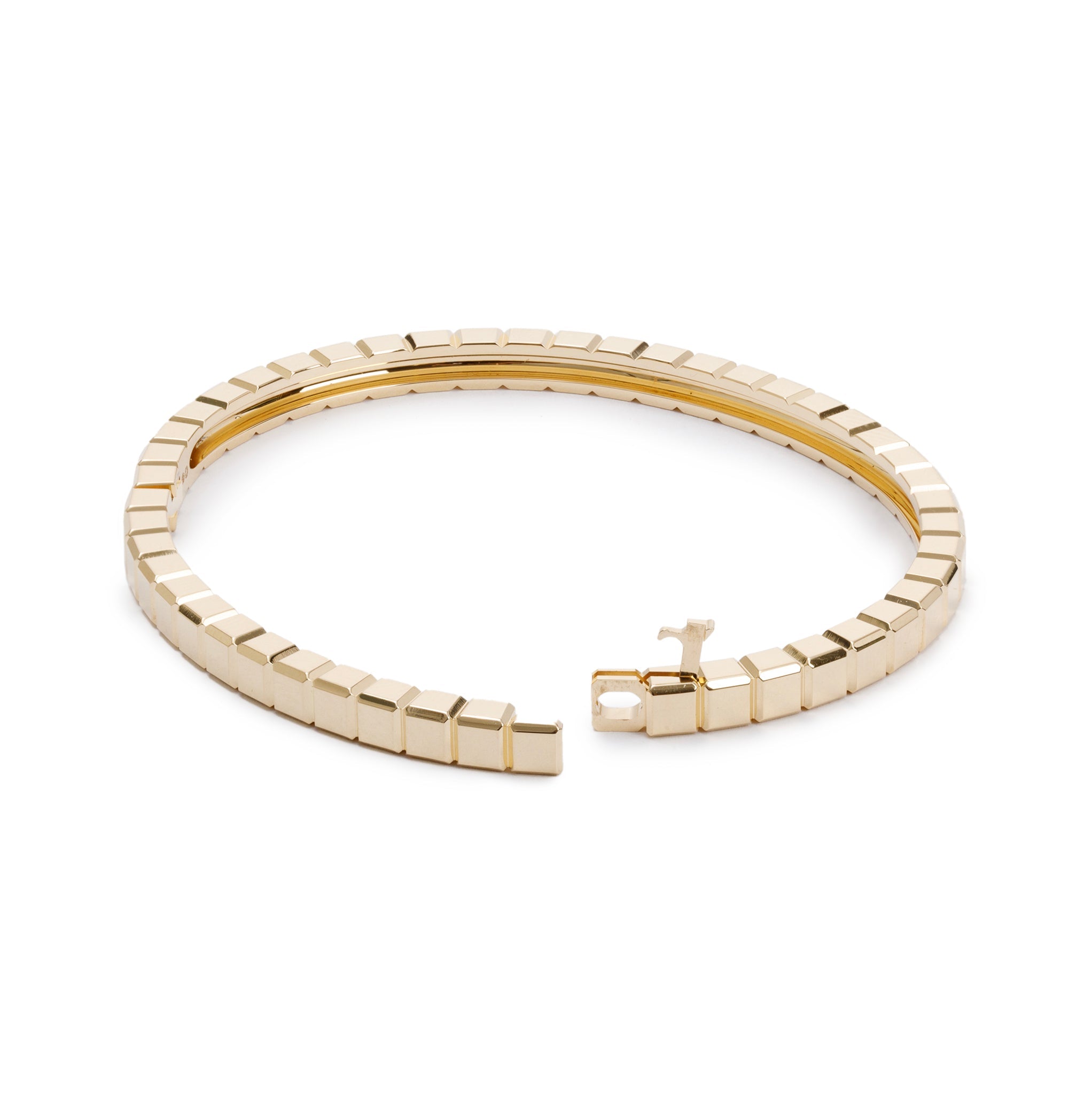 Chopard 18k Yellow Gold Ice Cube Wide Bangle w/ Box & Certificate