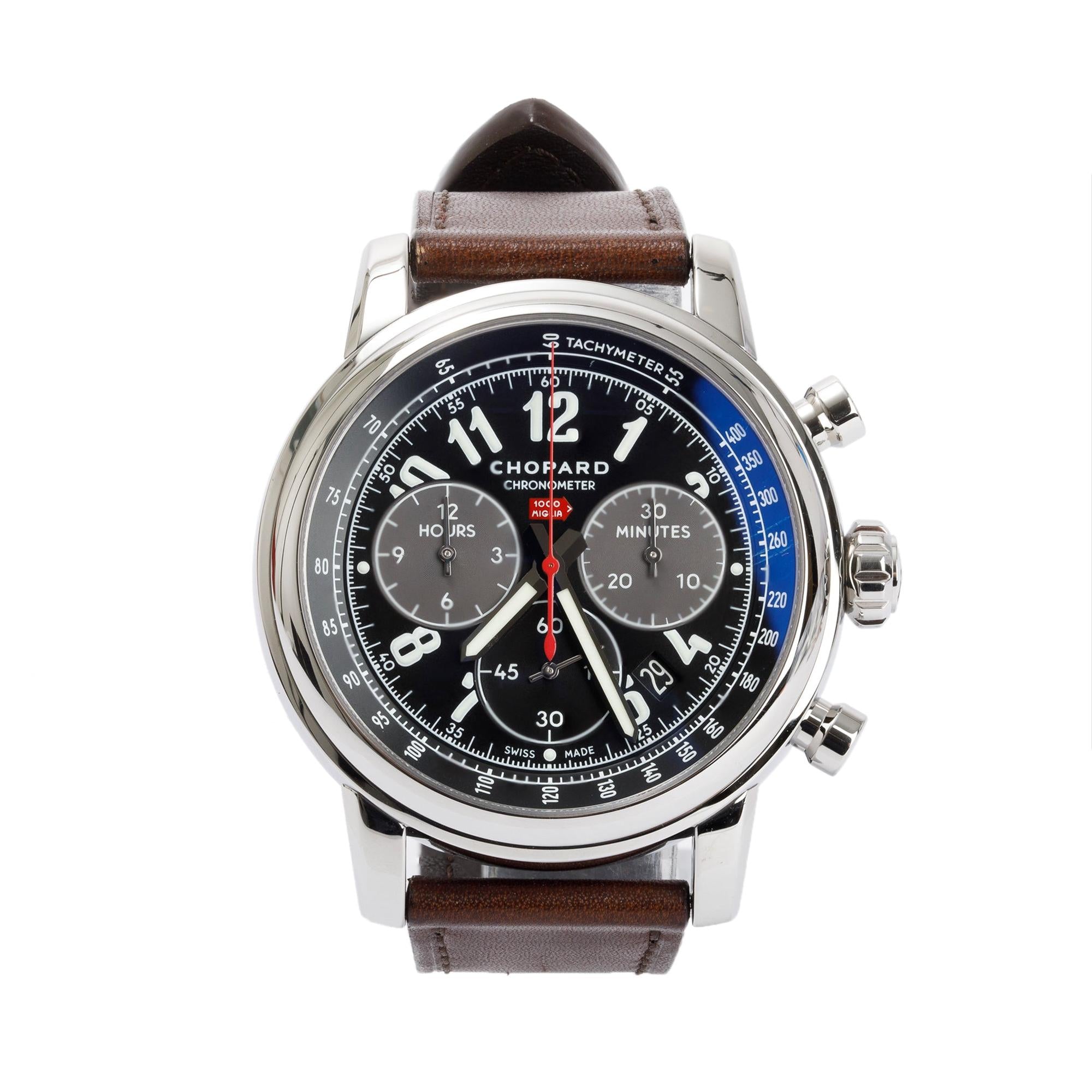 Chopard Limited Edition Stainless Steel Mille Miglia Chronograph 46 MM Automatic Watch w/ Box & Certificate