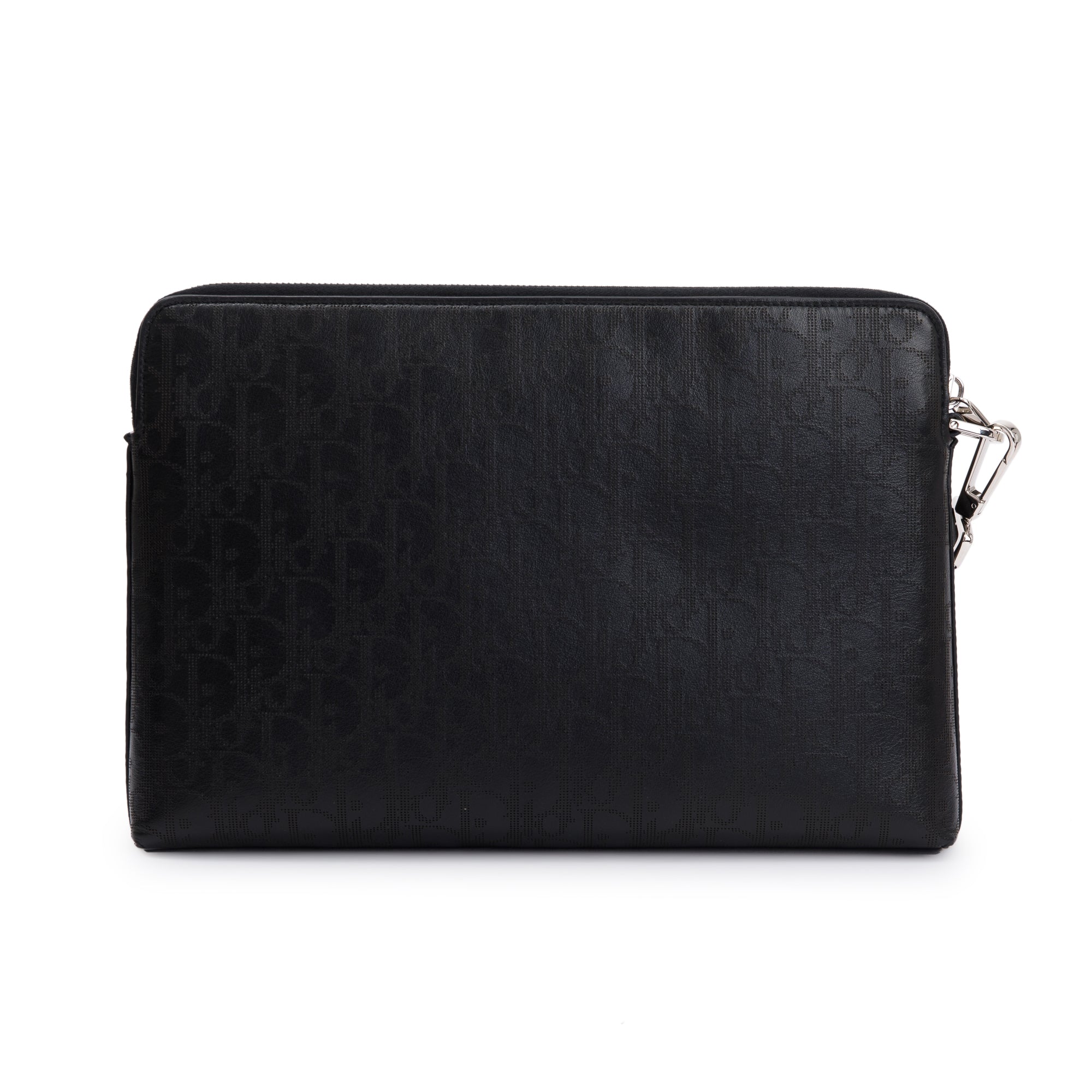 Christian Dior 2020 Black Oblique Galaxy Leather Pouch w/ Strap