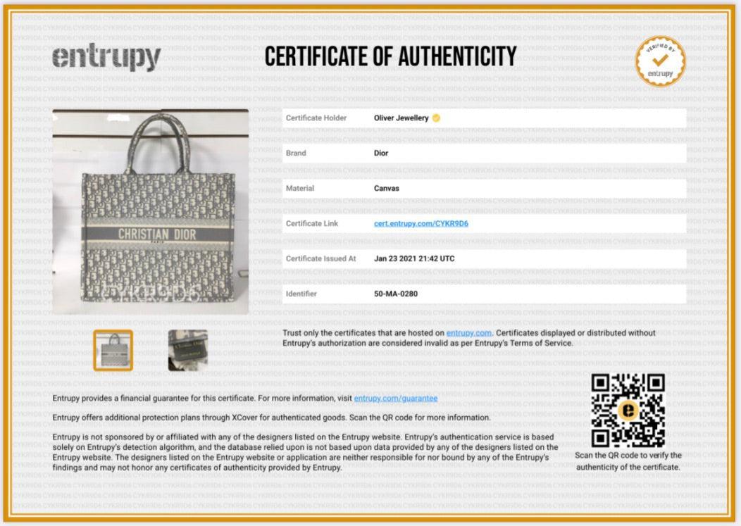 Christian Dior 2020 Grey & Neutral Dior Oblique Embroidery Large Book Tote w/ Box