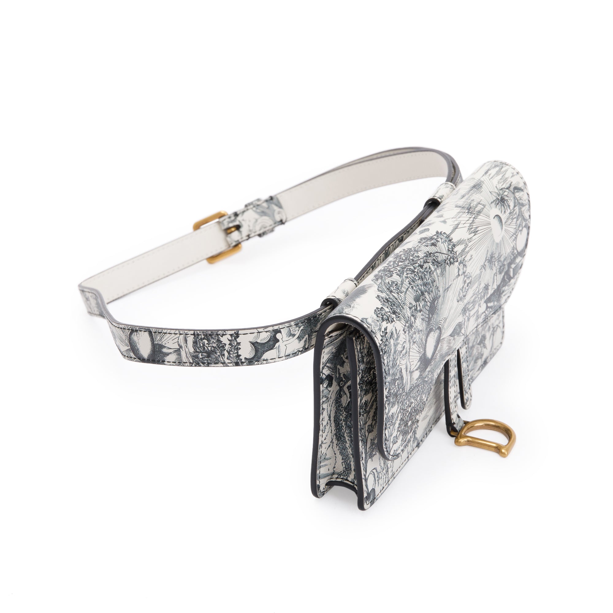 Christian Dior 2020 Jardin Naturel Print Saddle Belt Pouch