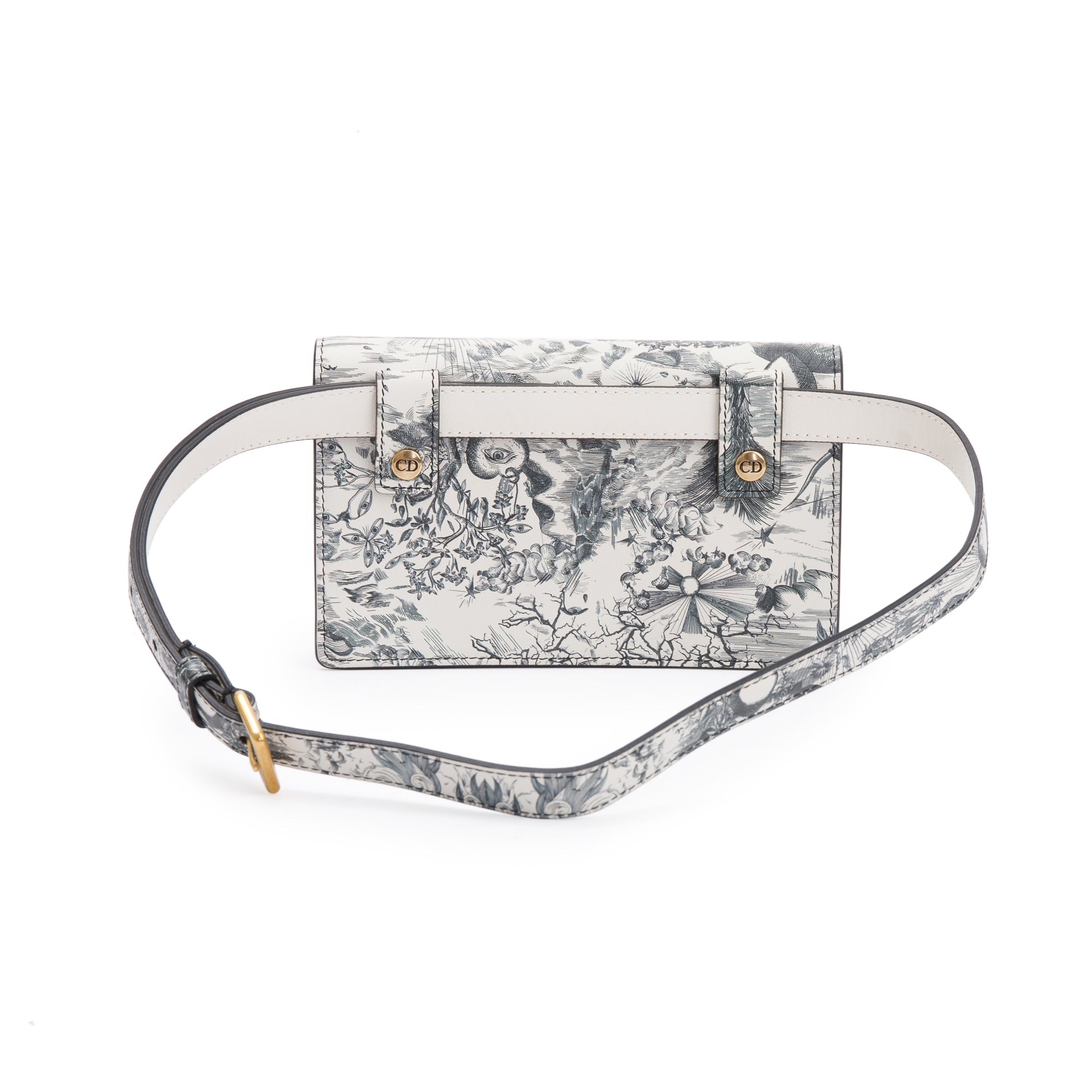 Christian Dior 2020 Jardin Naturel Print Saddle Belt Pouch