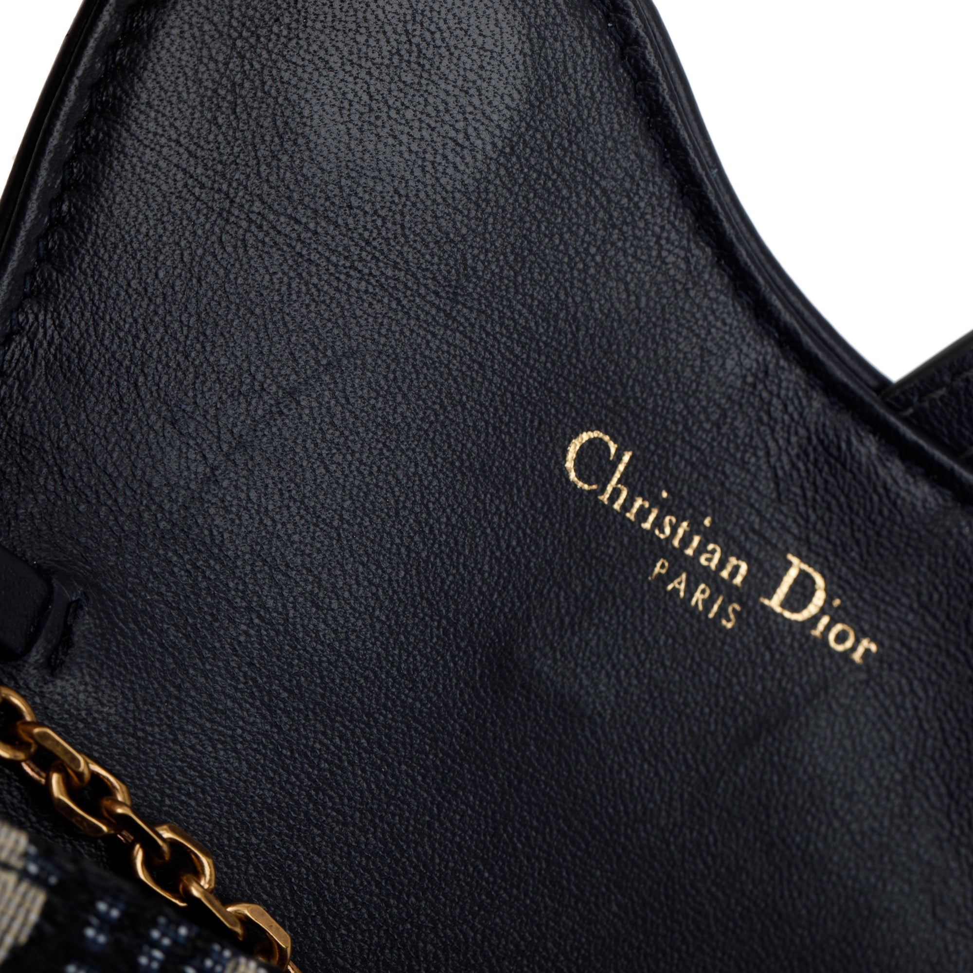 Christian Dior 2020 Oblique Jacquard Nano Saddle Chain Pouch