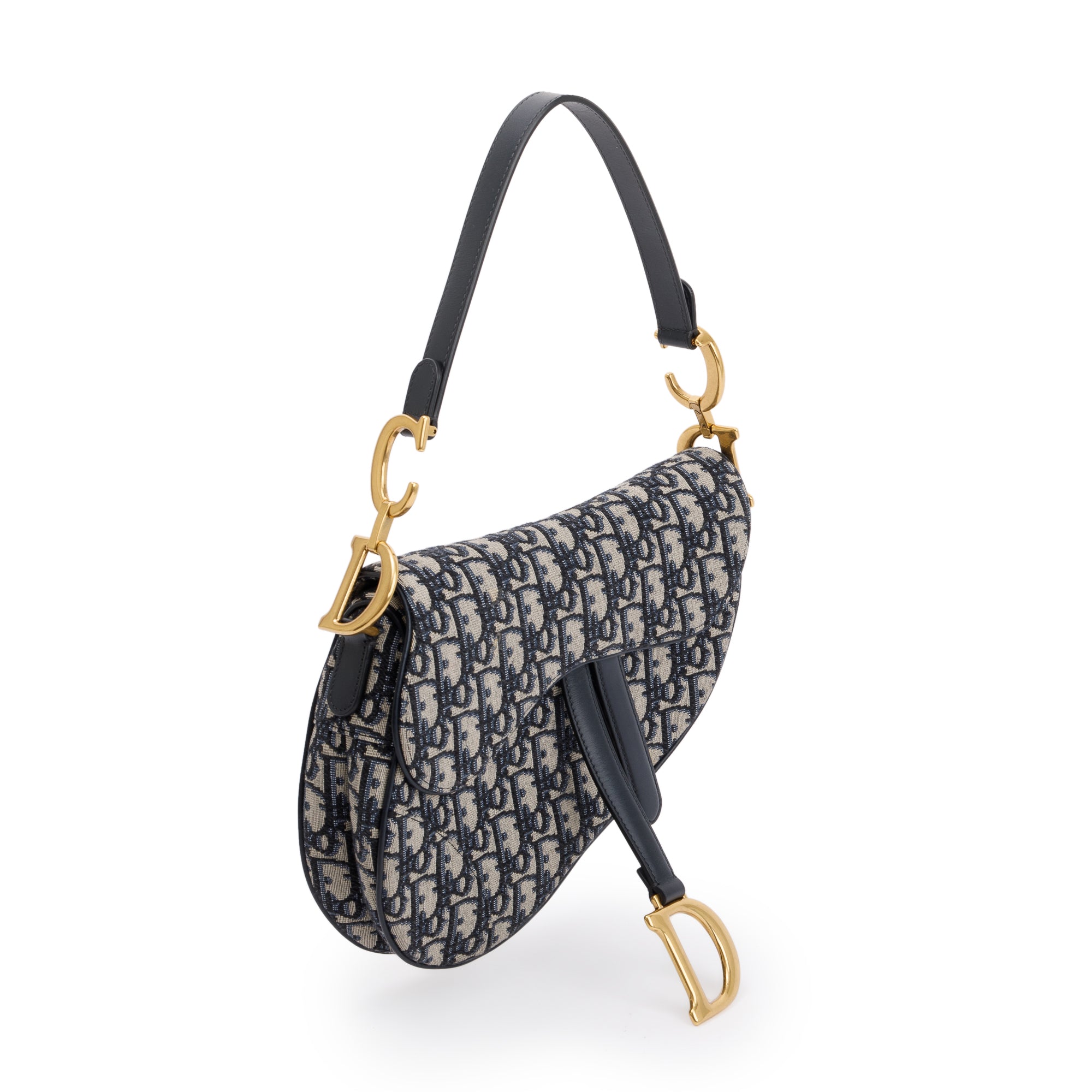 Christian Dior 2020 Oblique Medium Saddle Bag w/ Authenticity Card