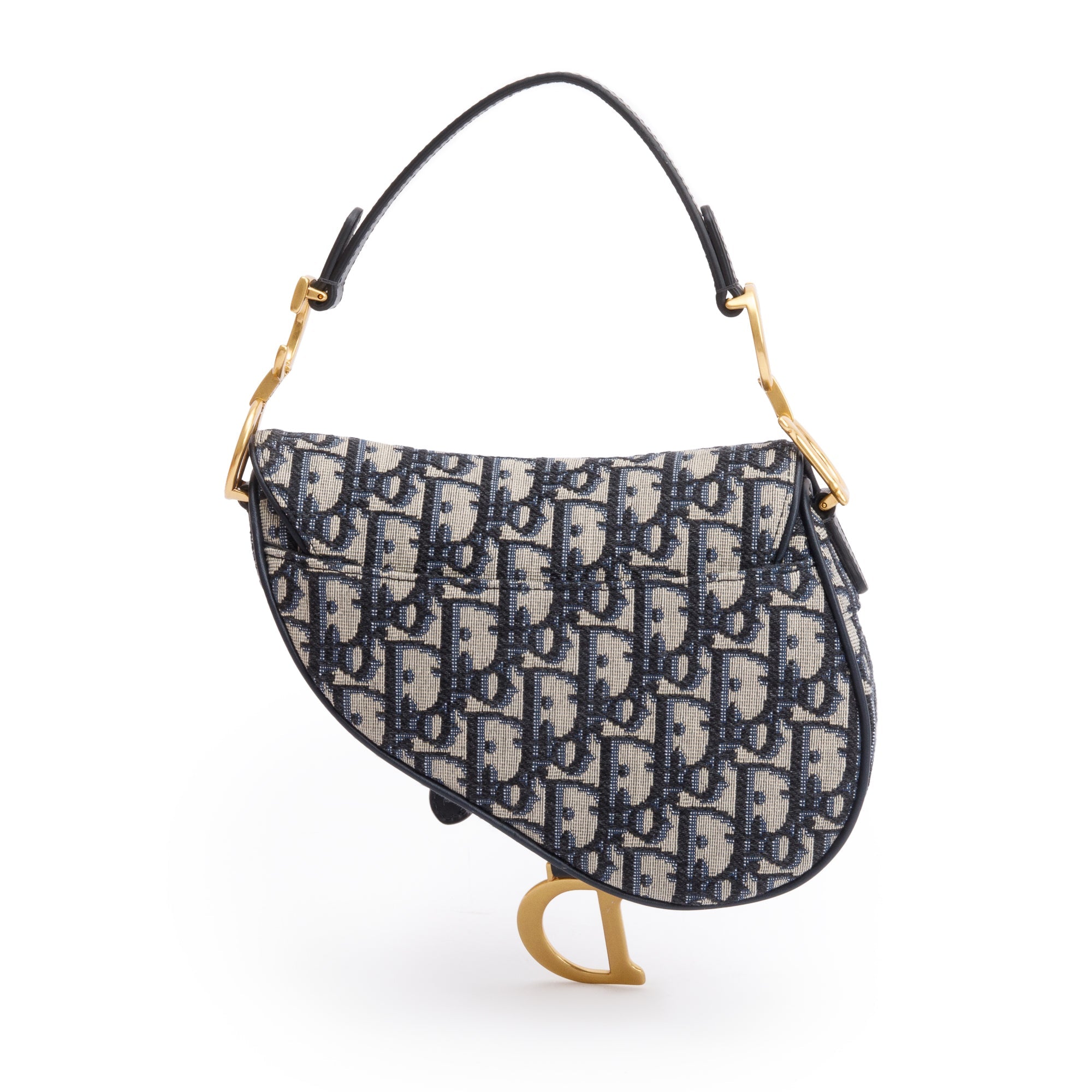 Christian Dior 2020 Oblique Mini Saddle Bag w/ Shoulder Strap w/ Box