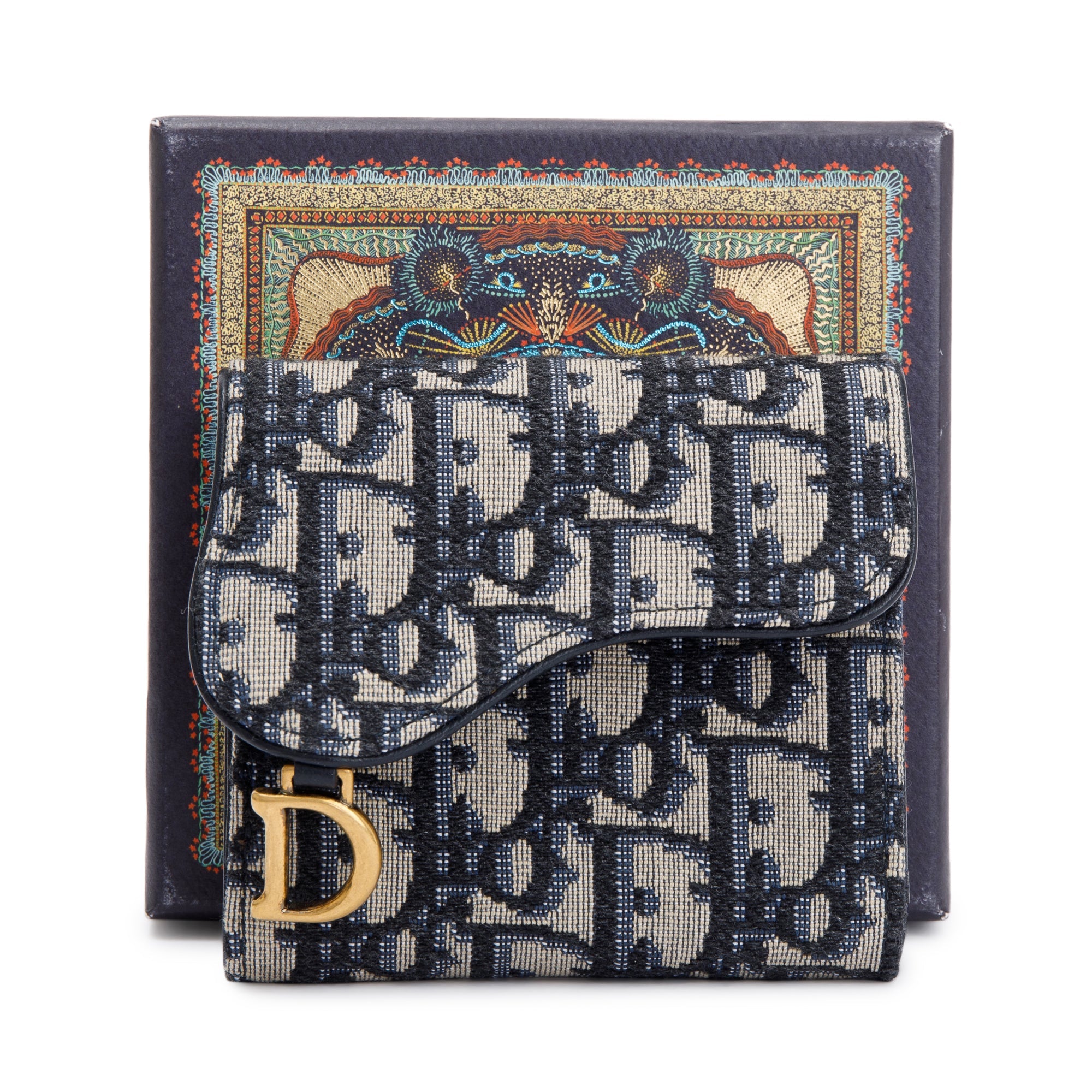 Christian Dior ♡ Vintage ♡ ethnic Wallet Christian Dior 2020 Oblique Saddle Compact Wallet w/ Box – OLIVER'S