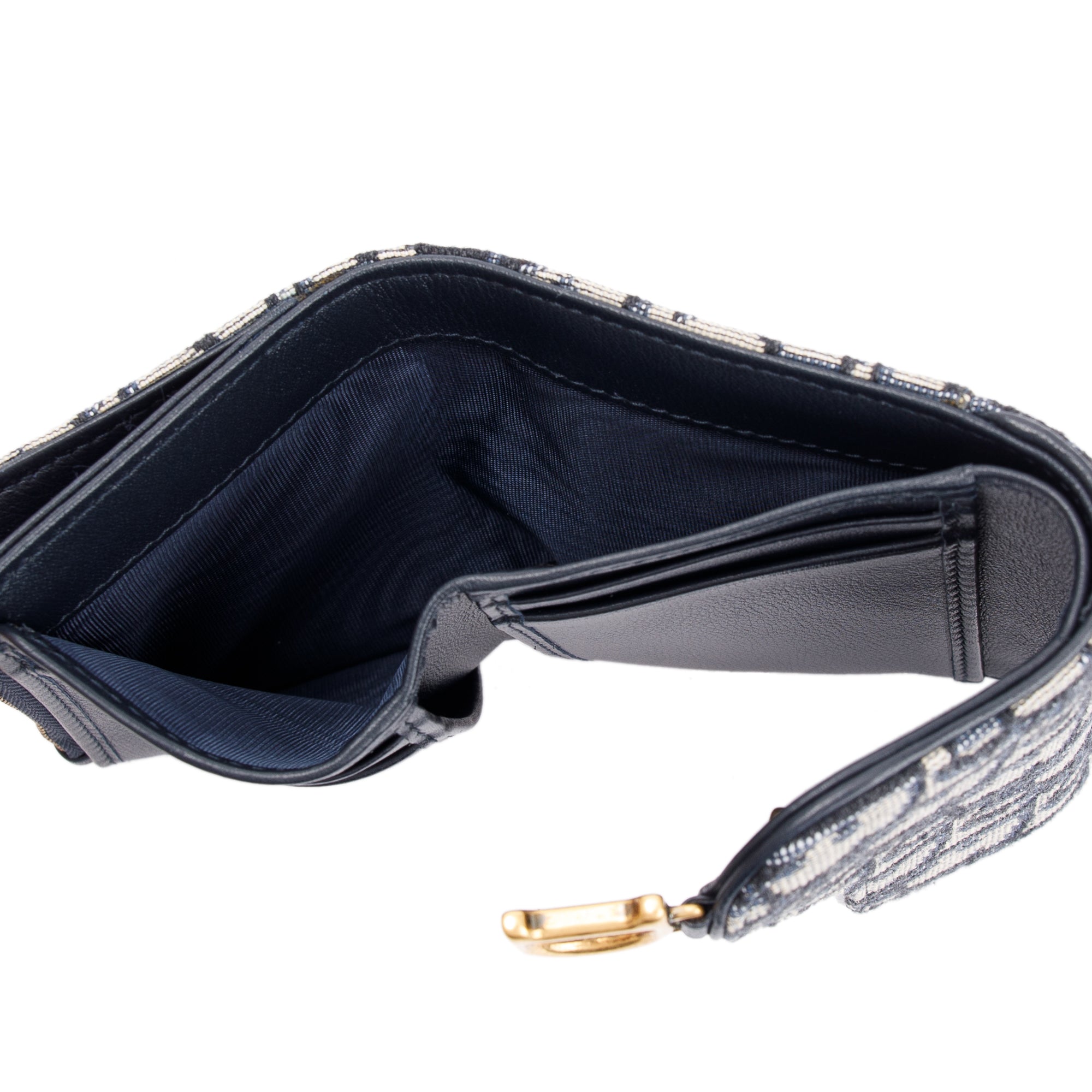 Christian Dior 2020 Oblique Saddle Compact Wallet w/ Box