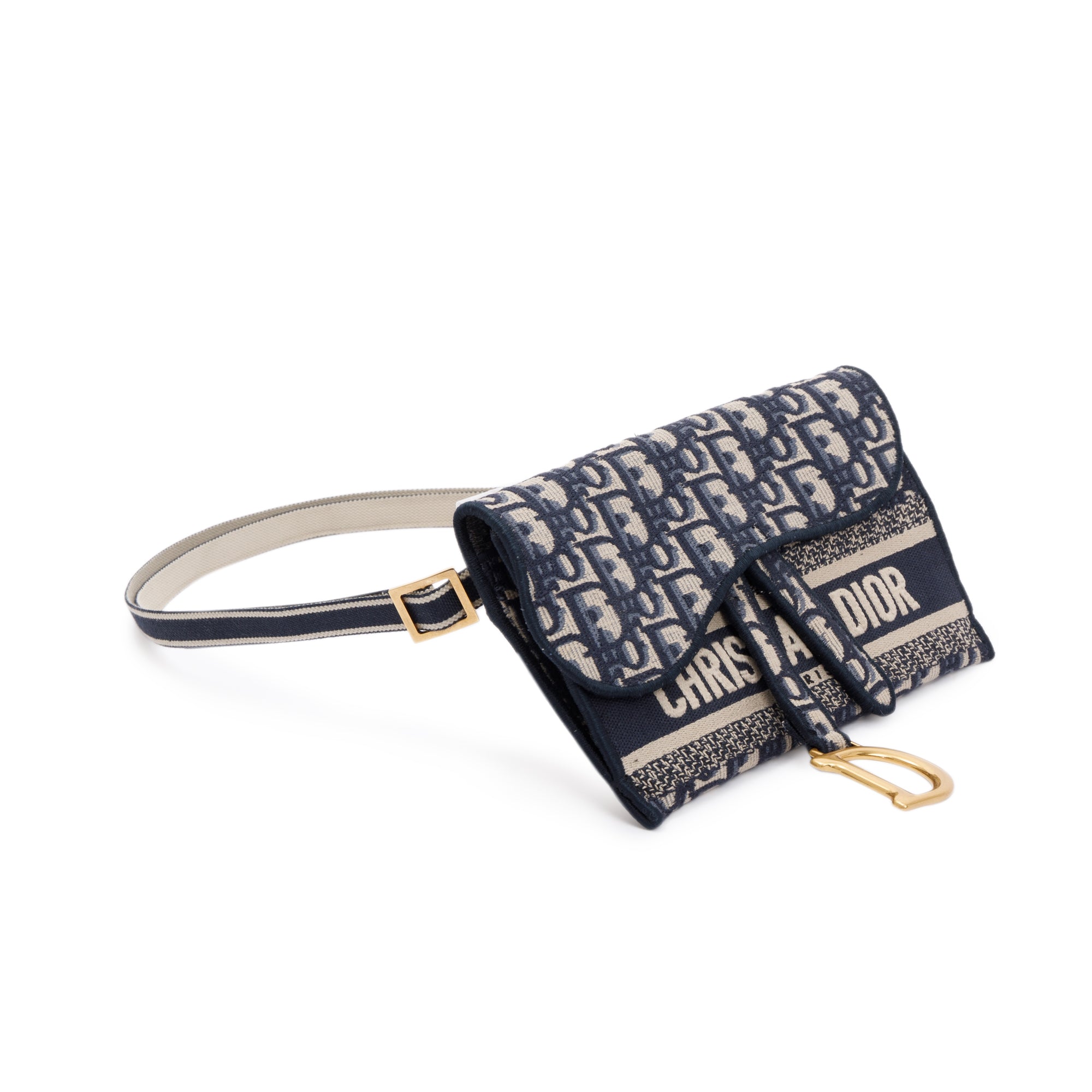 Christian Dior 2020 Oblique Slim Saddle Belt Pouch