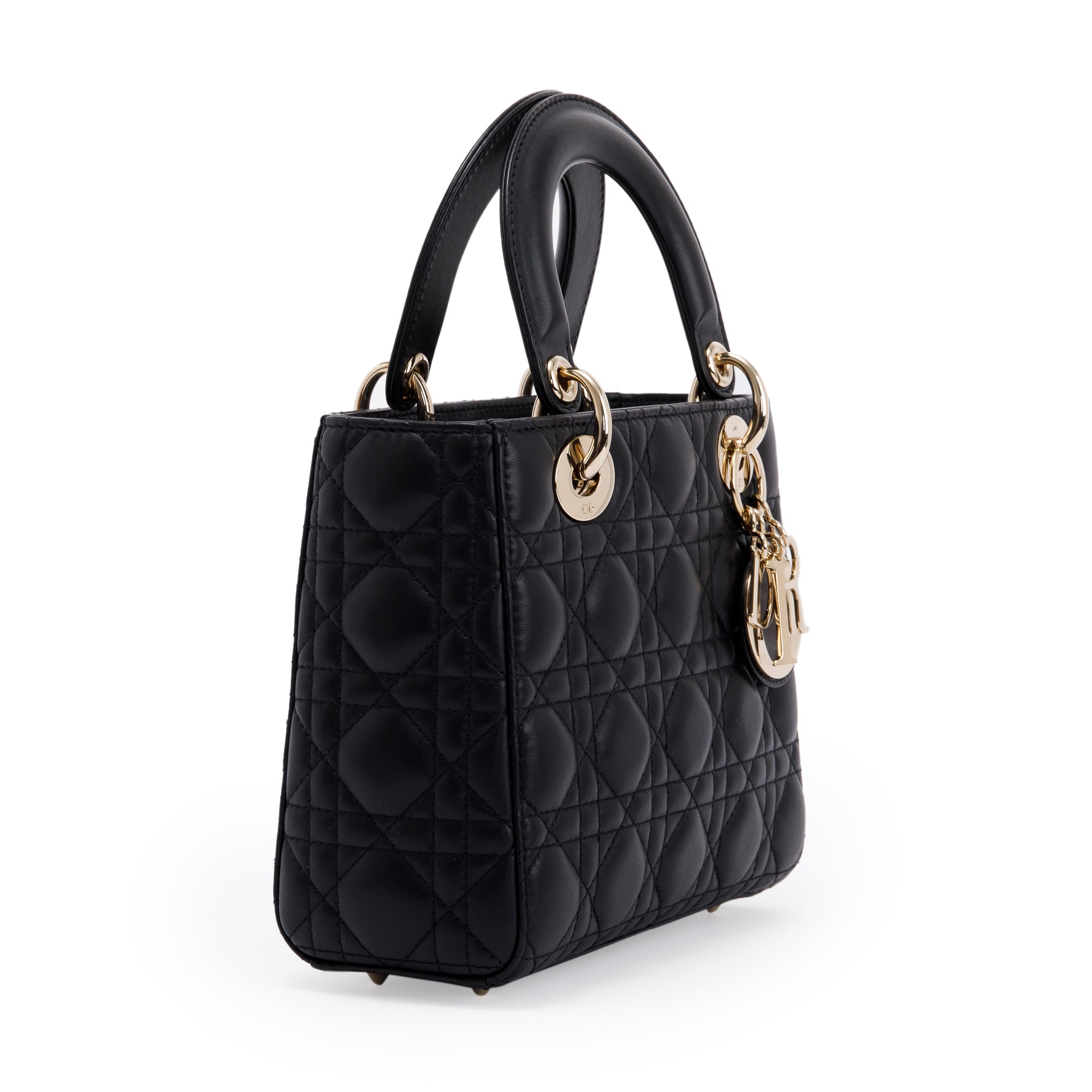 Christian Dior 2020 Small Black Lady Dior Bag w/ Box