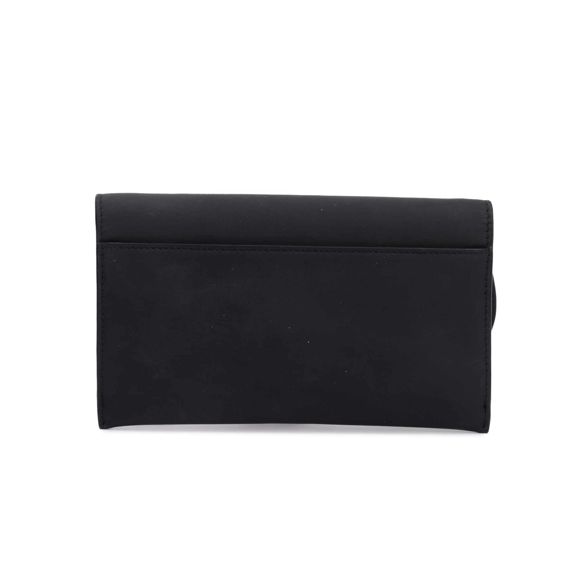 Christian Dior 2021 Black Leather Long Saddle Wallet With Chain