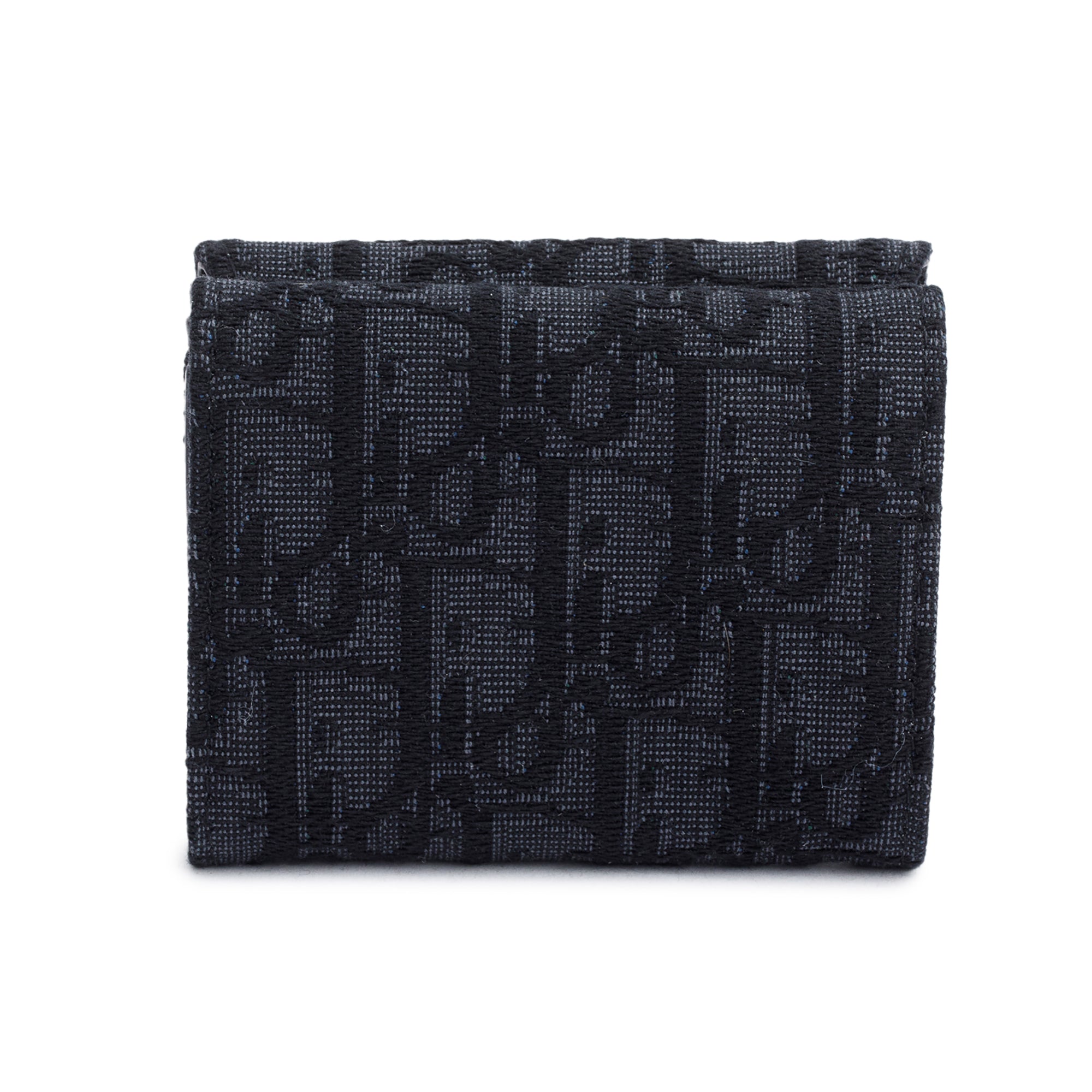 Christian Dior 2021 Black Oblique Trifold Compact Wallet w/ Box & Authenticity Card