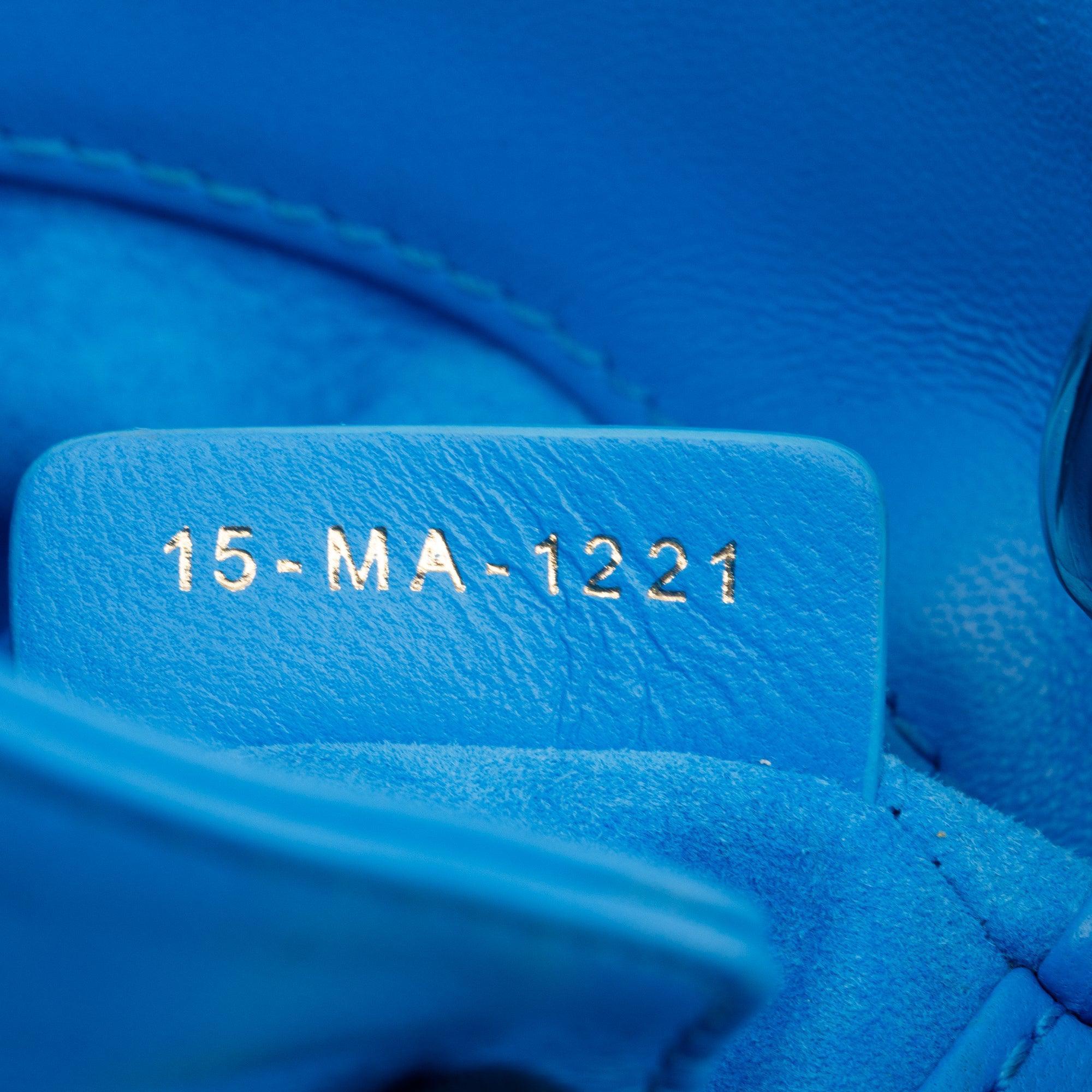 Christian Dior 2021 Blue Leather Micro Lady Dior Bag w/ Box