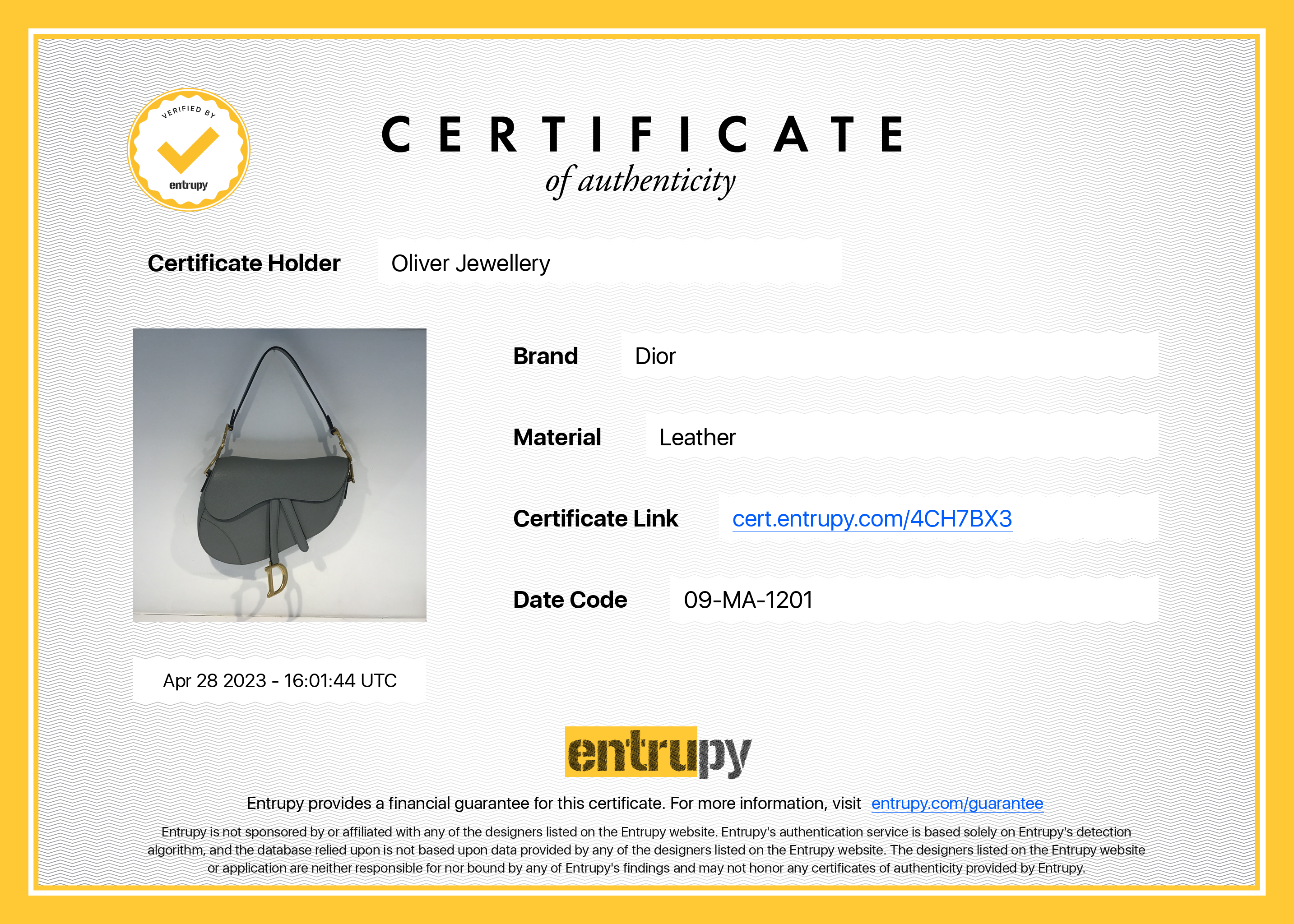 Christian Dior 2021 Medium Saddle Bag