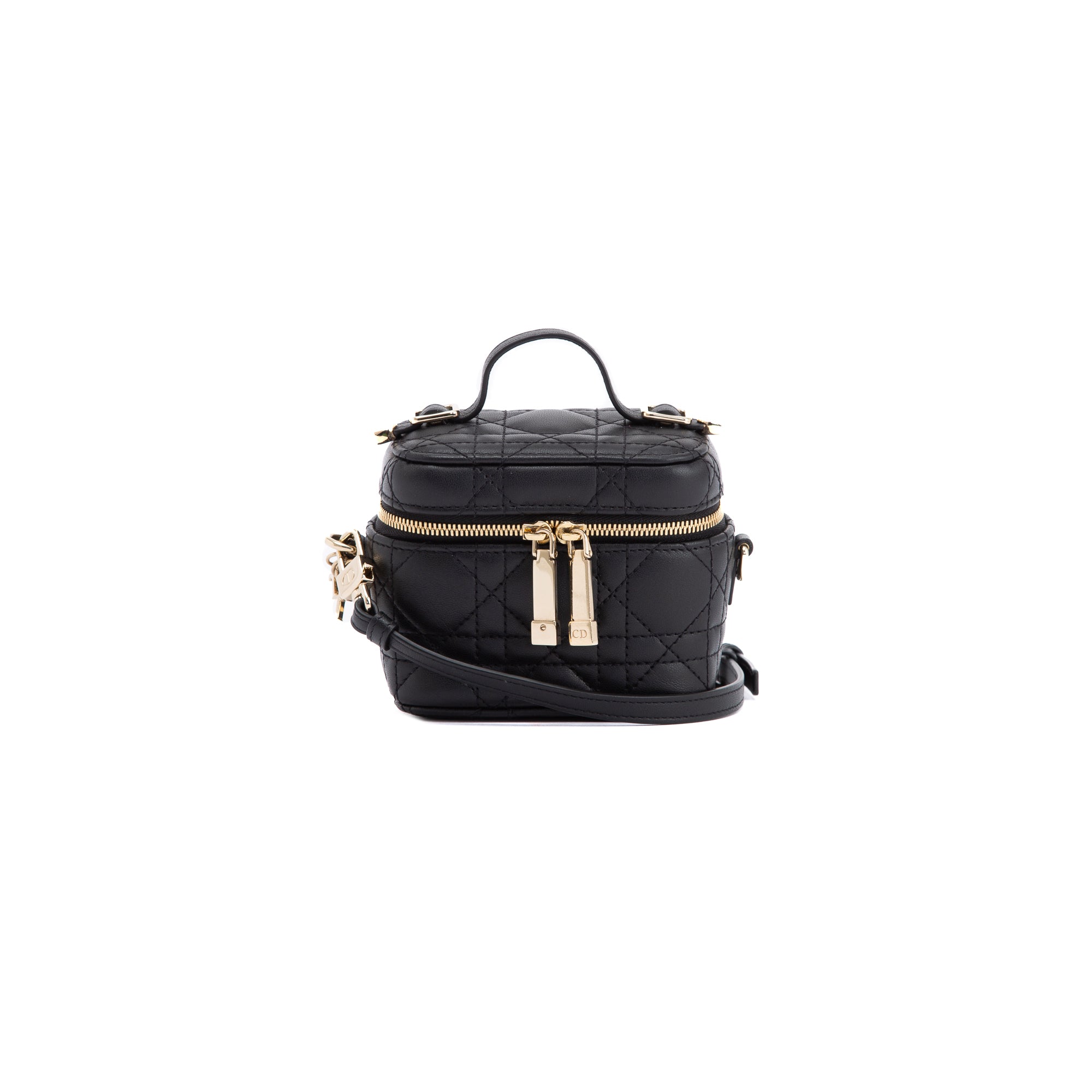 Christian Dior 2021 Micro Lady Dior Vanity Case w/ Strap & Box