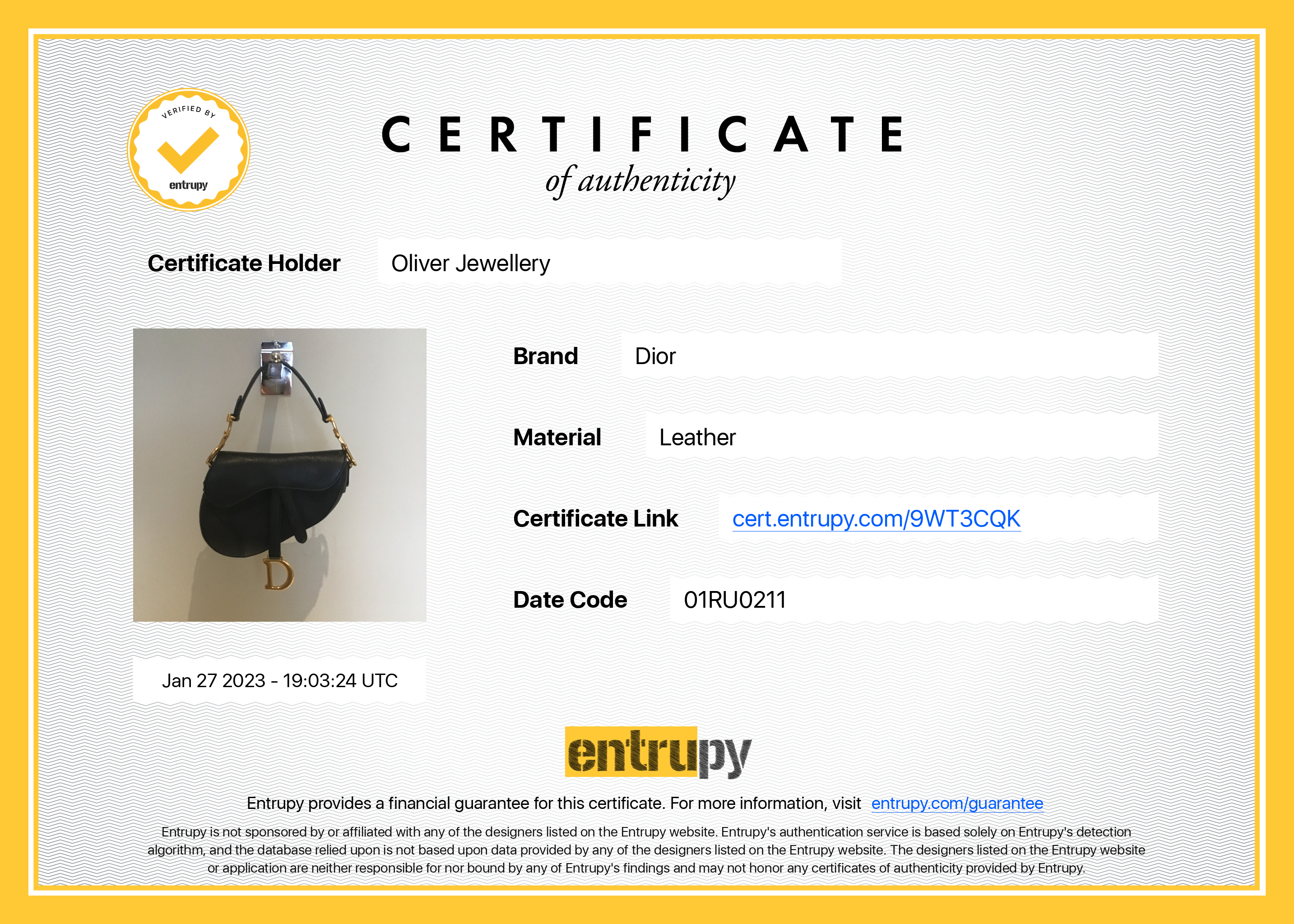 Christian Dior 2021 Mini Saddle Bag