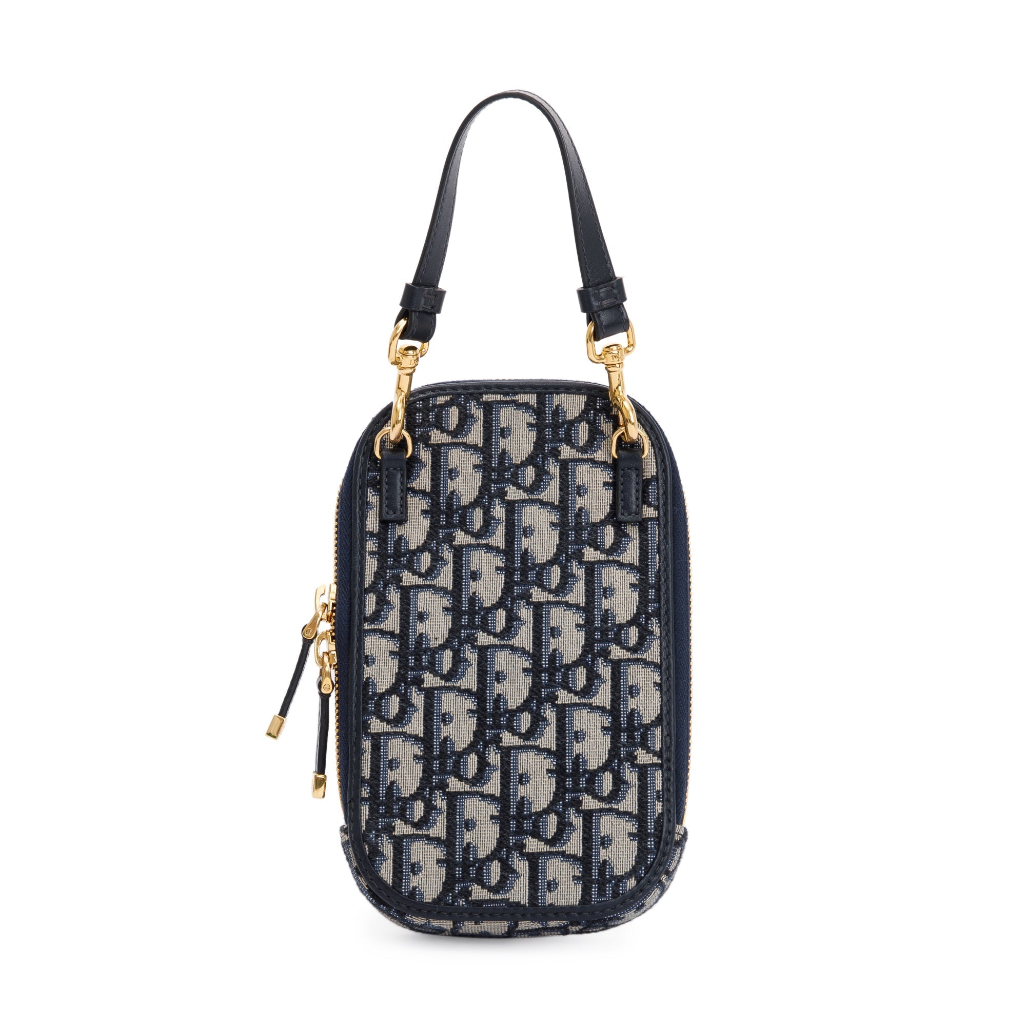 Christian Dior 2021 Oblique 30 Montaigne Phone Holder w/ Straps