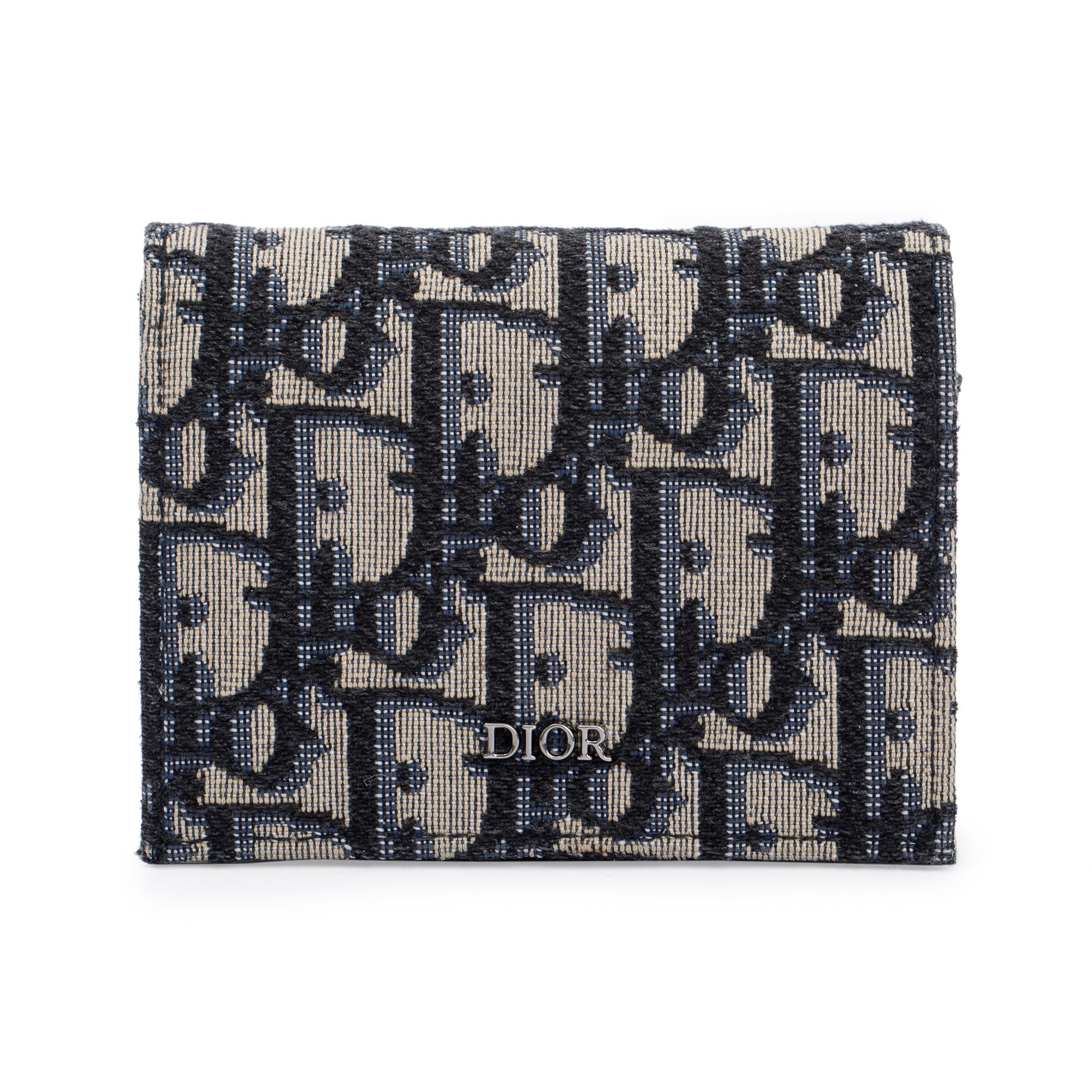Christian Dior 2021 Oblique Jacquard Nano Flap Card Case w/ Box