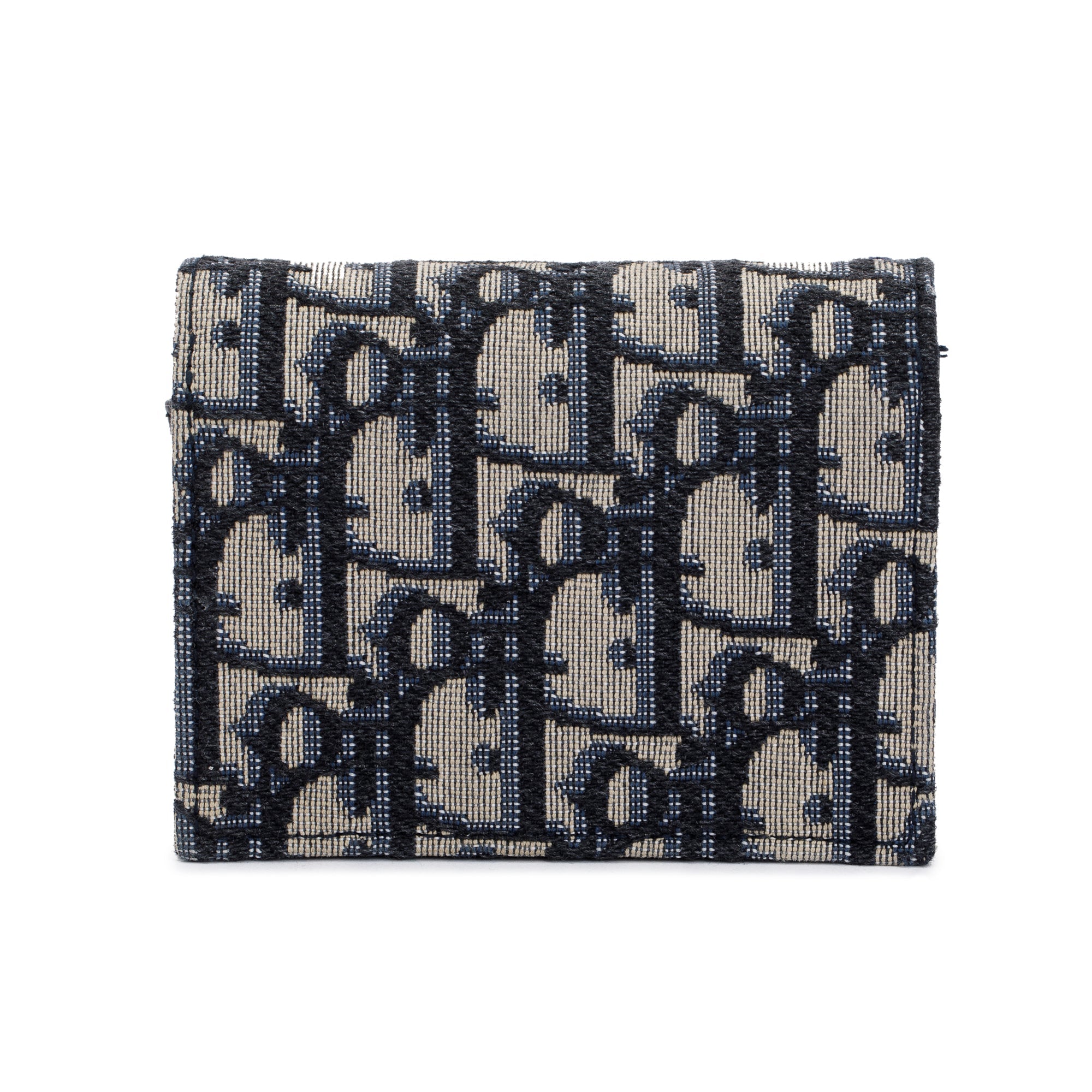 Christian Dior 2021 Oblique Jacquard Nano Flap Card Case w/ Box