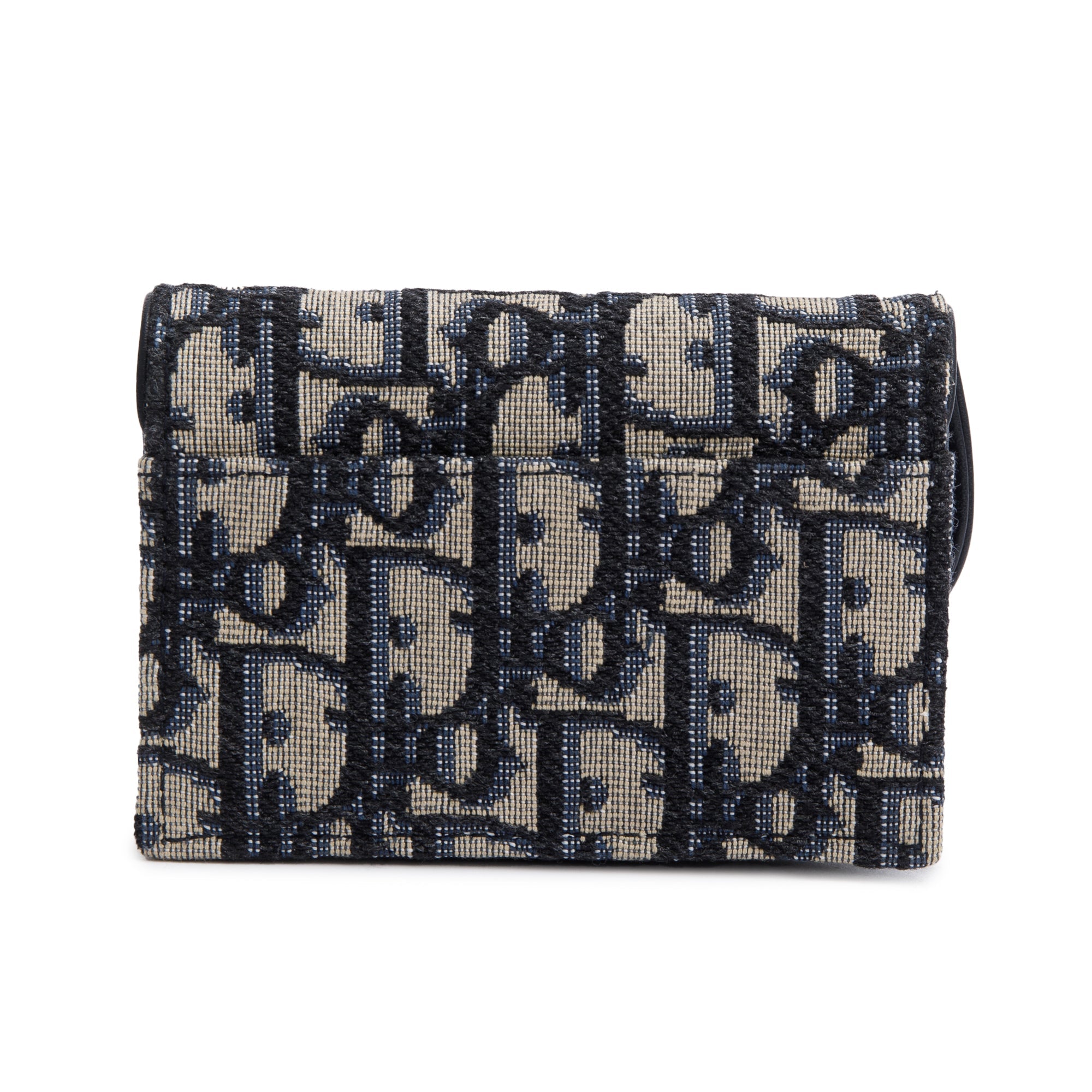 Christian Dior 2021 Oblique Saddle Bloom Flap Card Holder